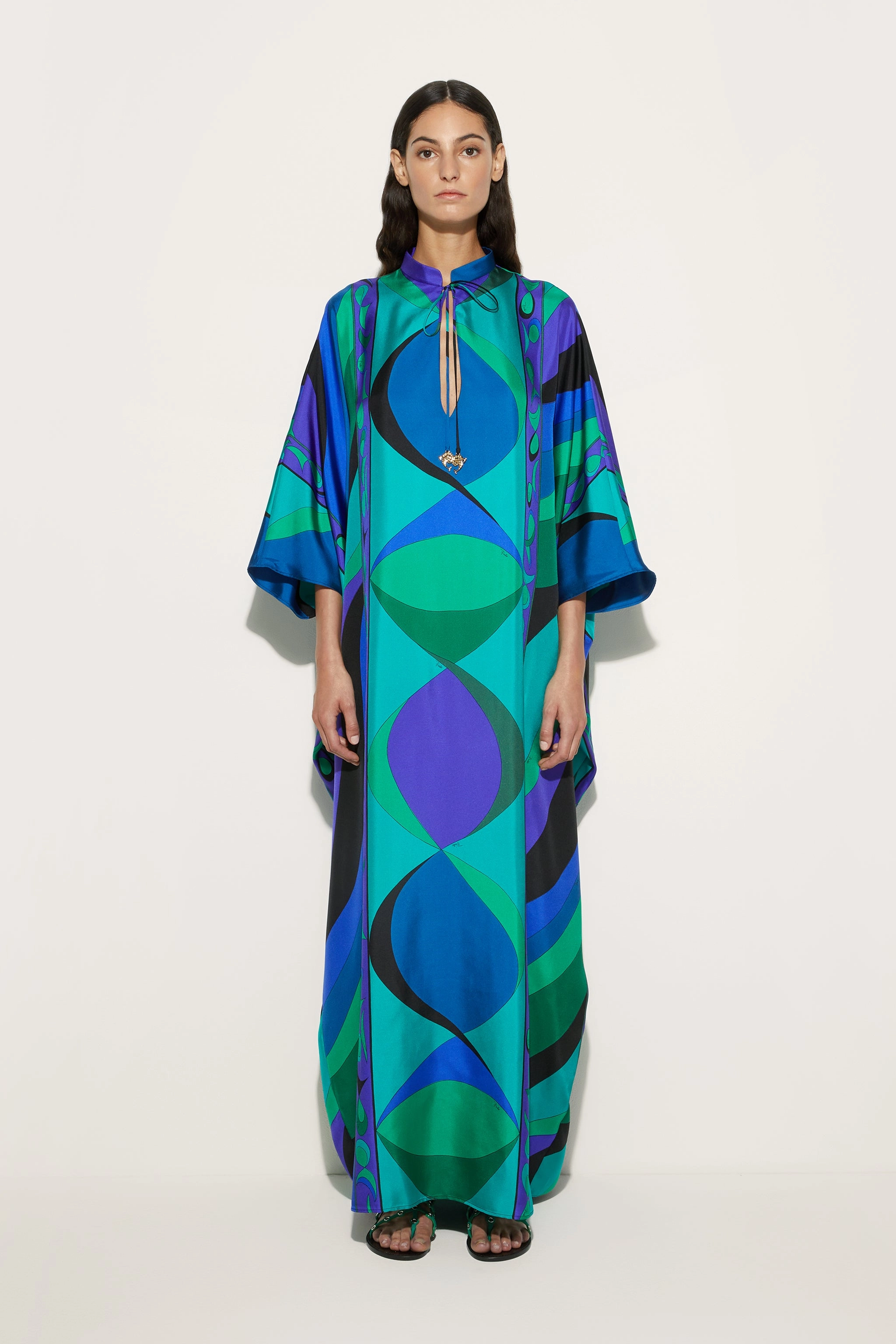 Clean Tone Pesci Print Loose Fit Kaftan