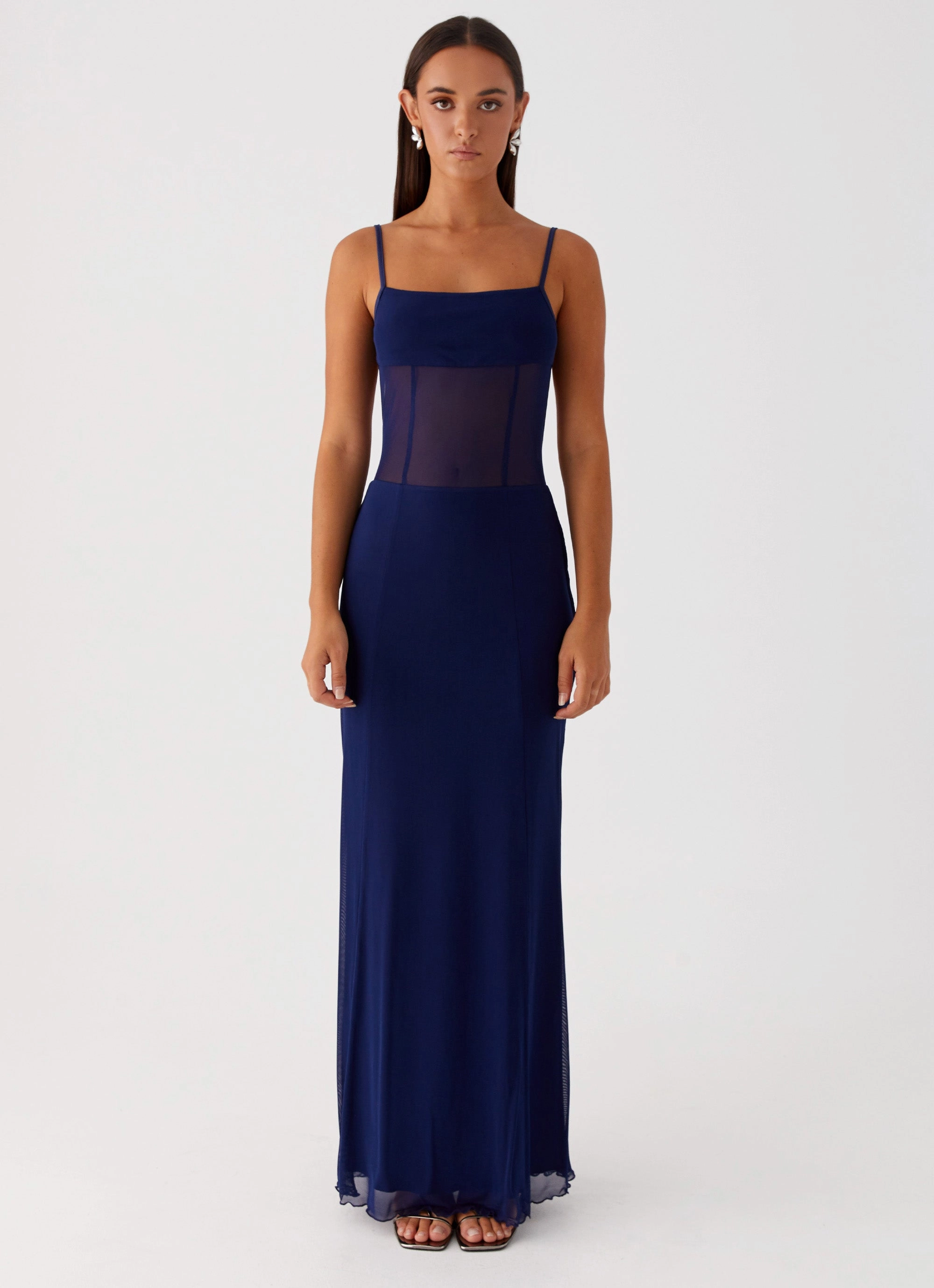 Miranda Maxi Dress - Navy Flexible Cut