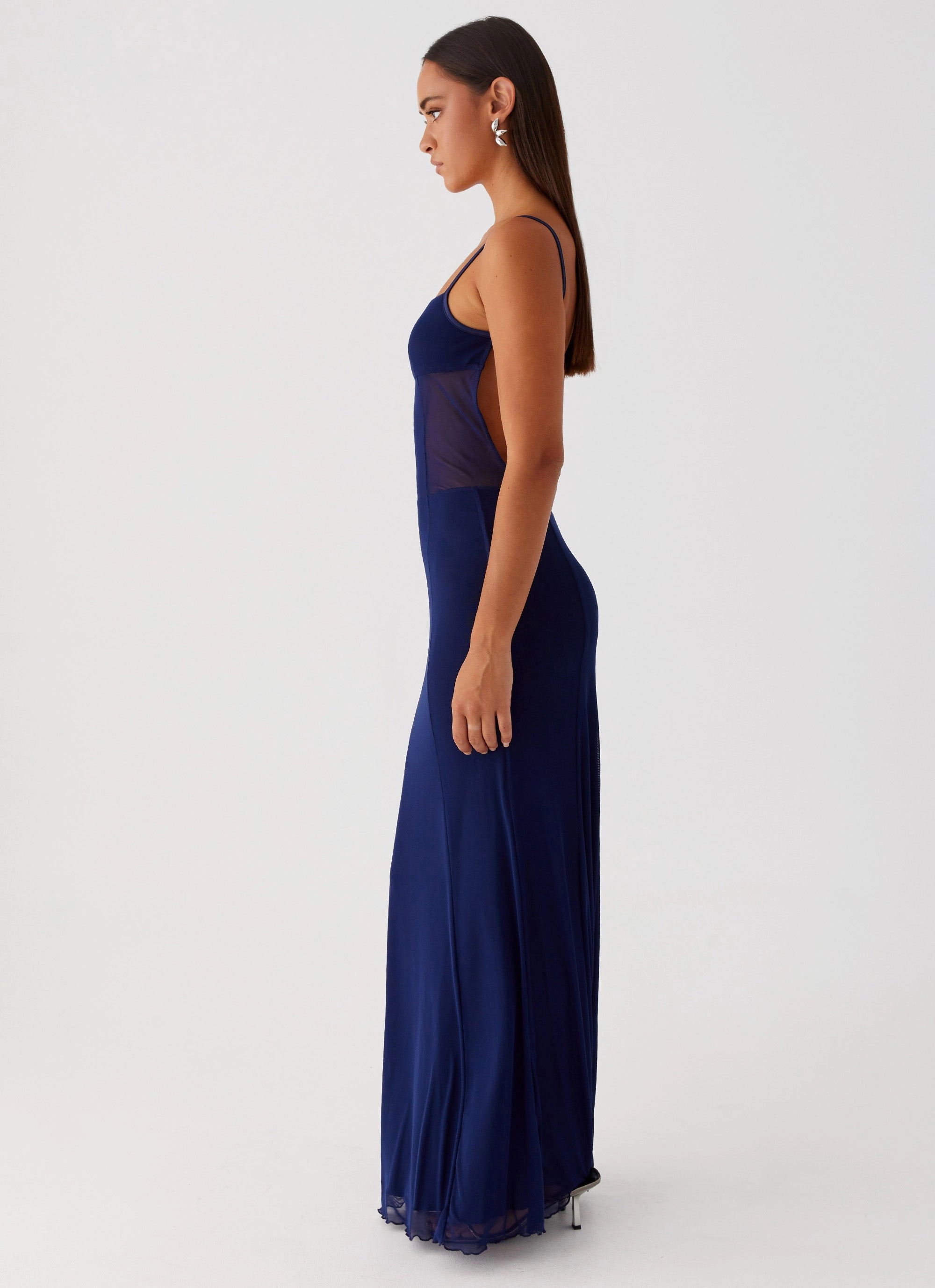 Miranda Maxi Dress - Navy Vibrant pattern