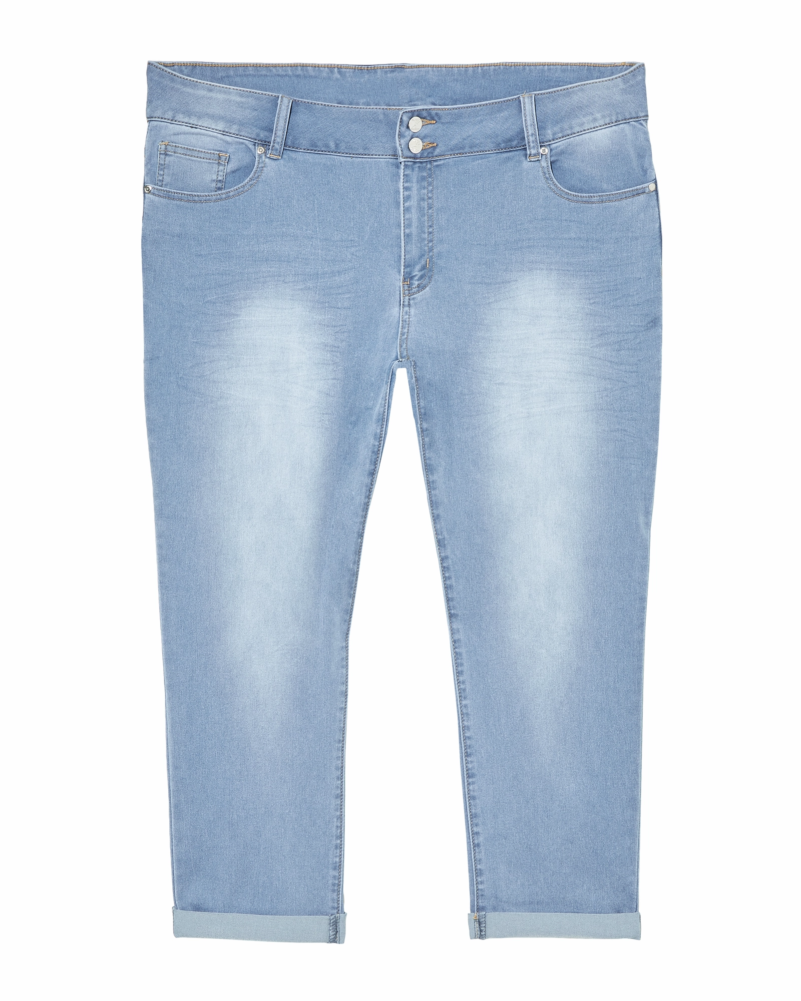 Lexington Cuffed Capri | Light Wash Daytime Look