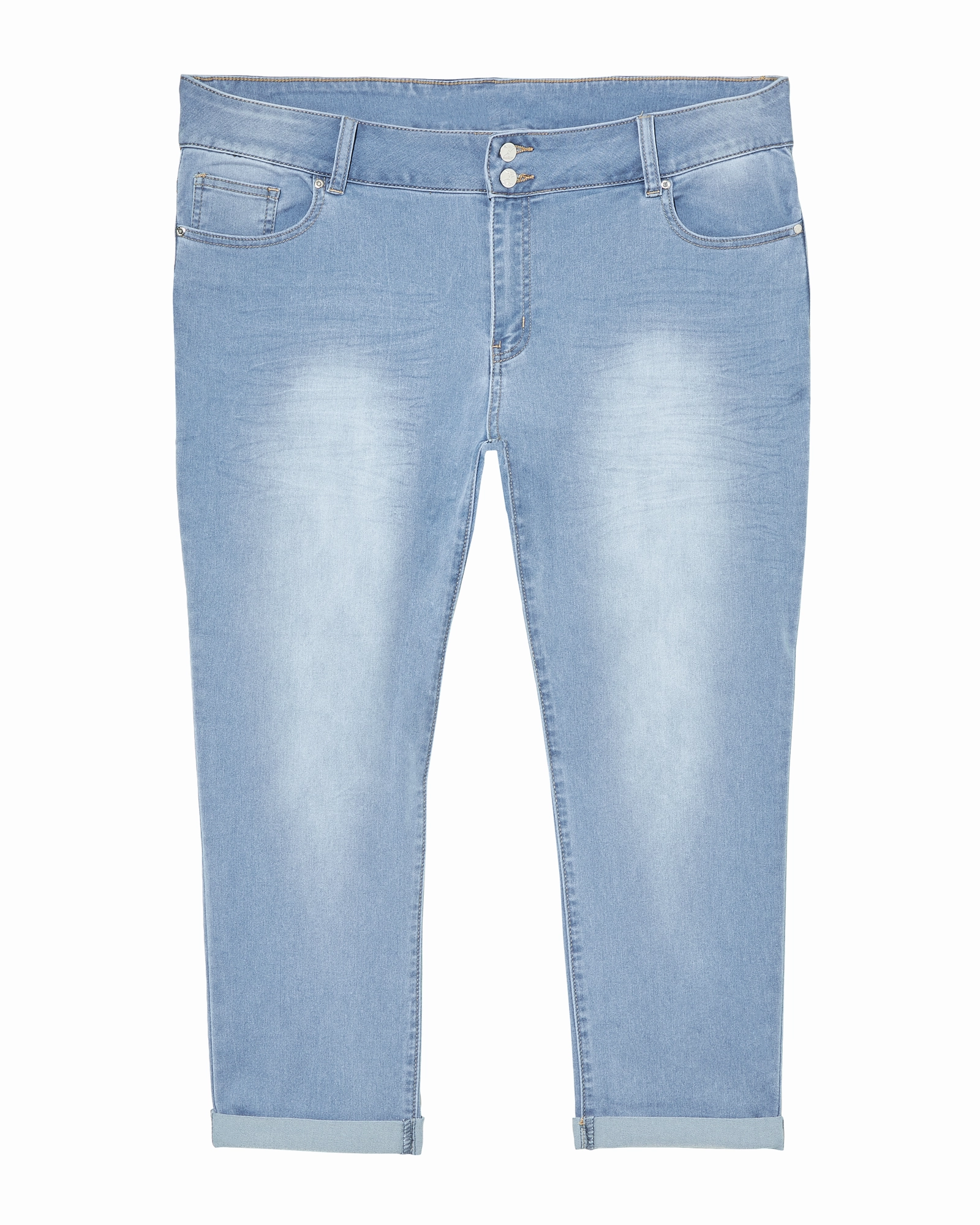 Lexington Cuffed Capri | Light Wash Basic Piece Sustainable Dye Methods