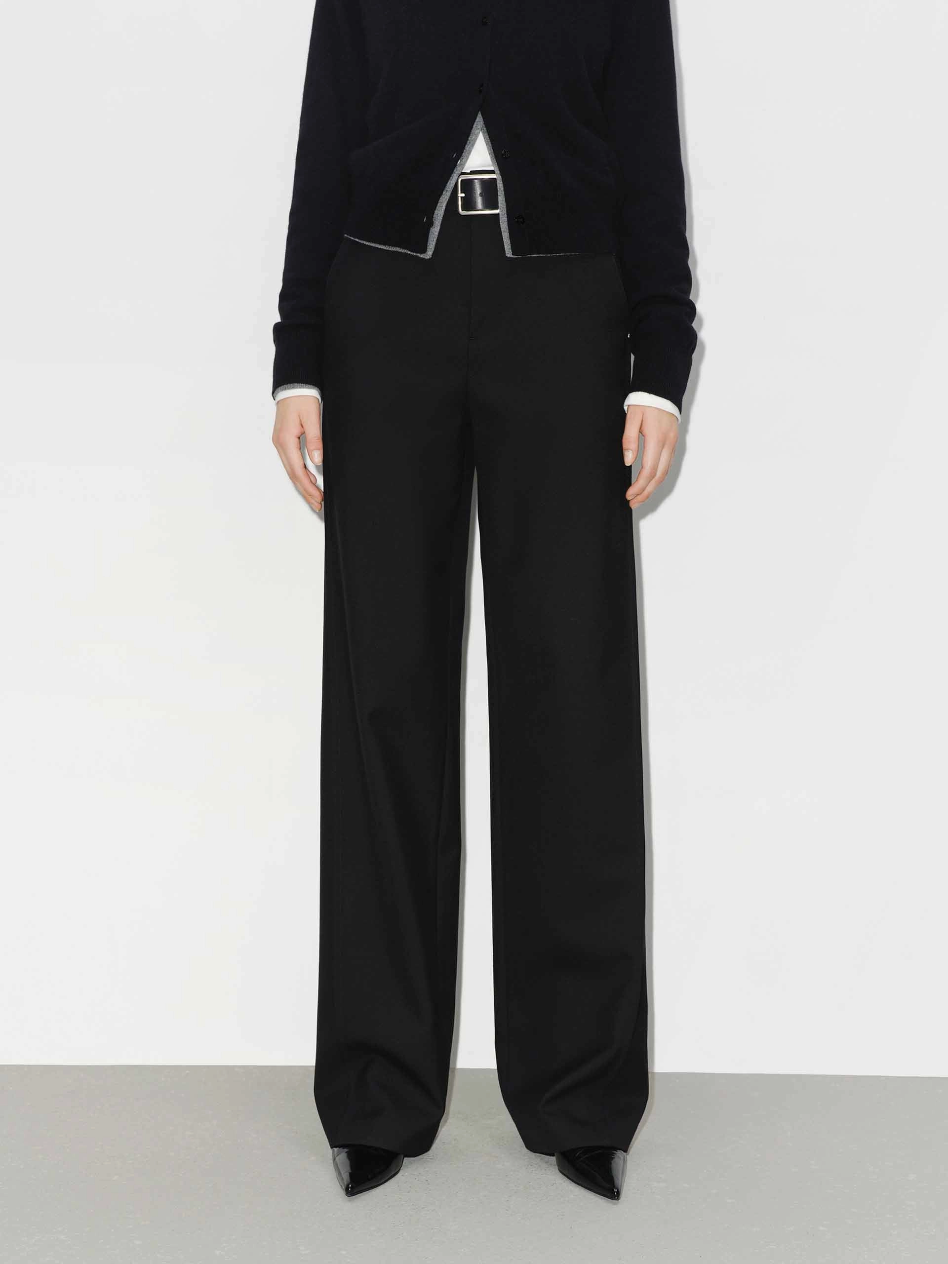 Relaxed Wool Blend Pants Sweat Wicking Lining