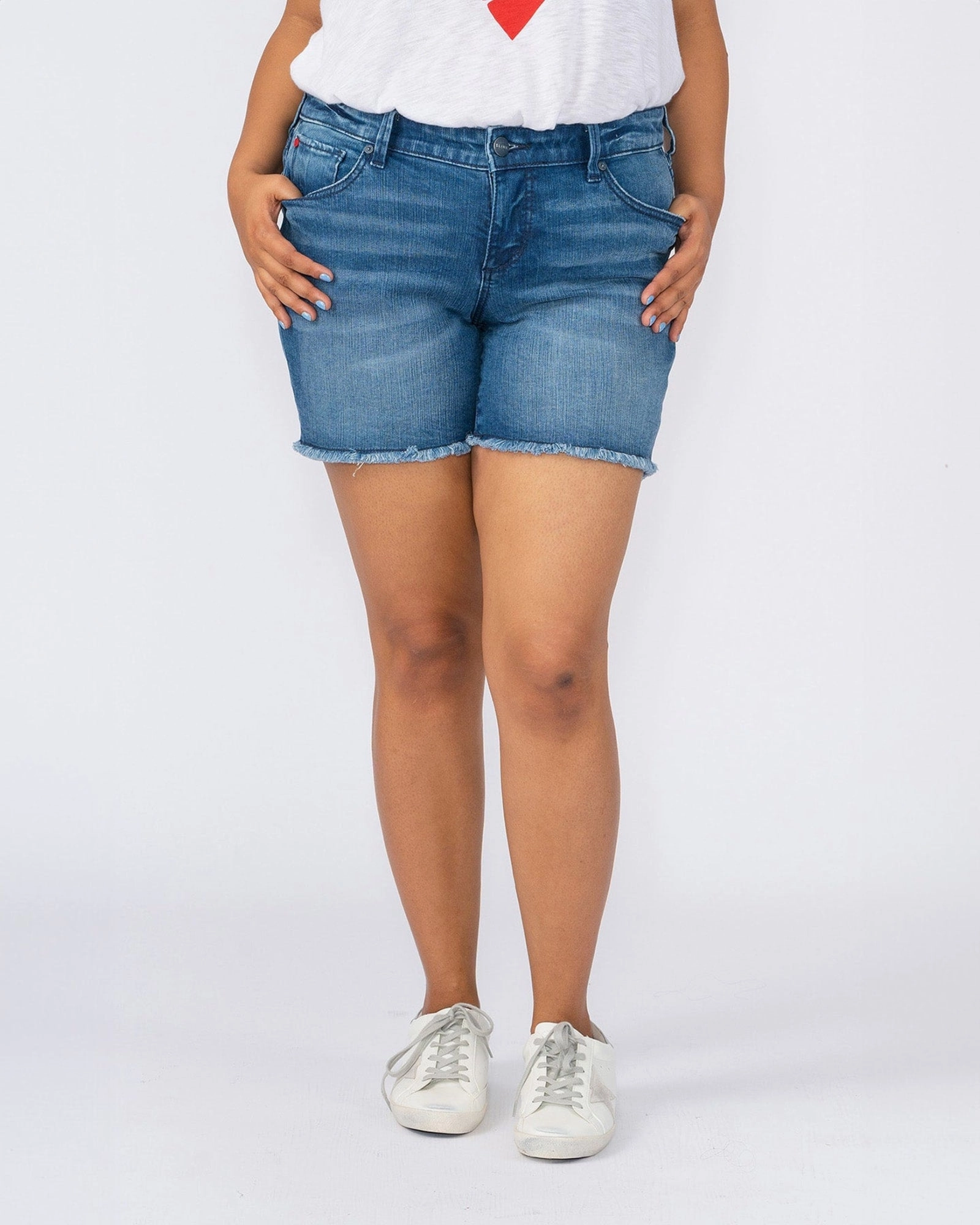 Fashion Forward Frey Hem Shorts - Kandall | KANDALL