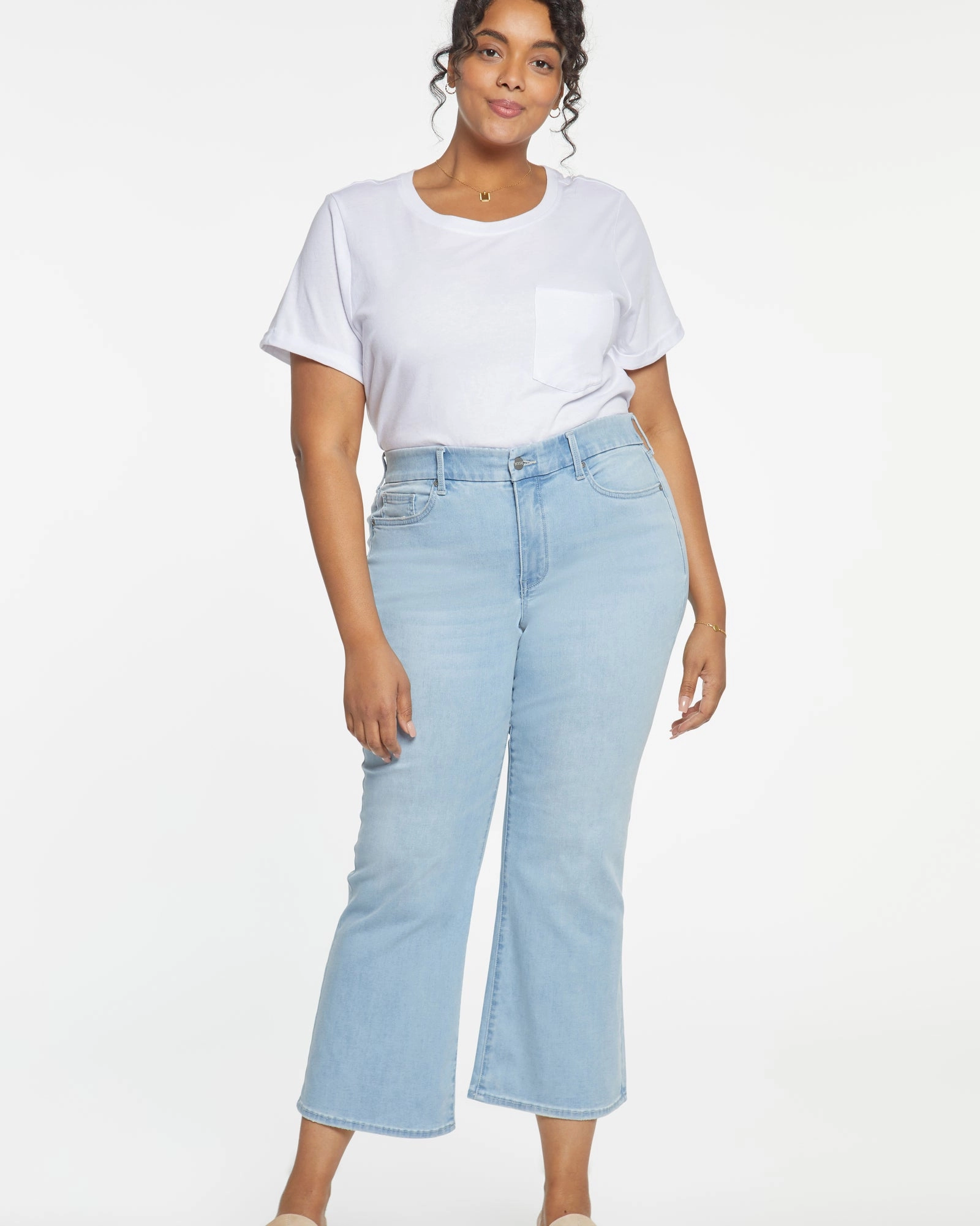 Waist Match Relaxed Flare Jean | Light Wash Non Irritating Inner Lining Festival Outfit Date Night Professional Wear