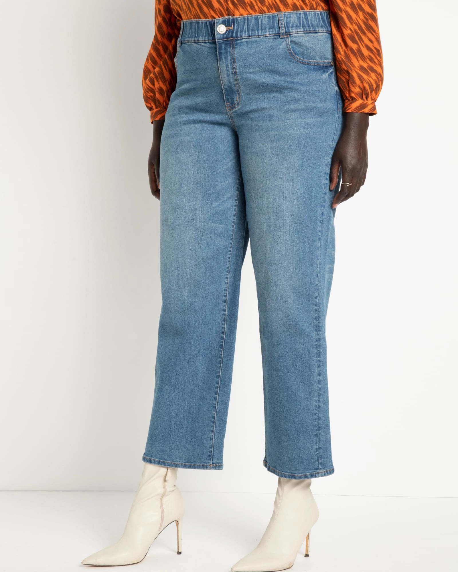 Fade Resistant Wash Contemporary Waist Kenny Straight Leg Jeans | Medium Wash