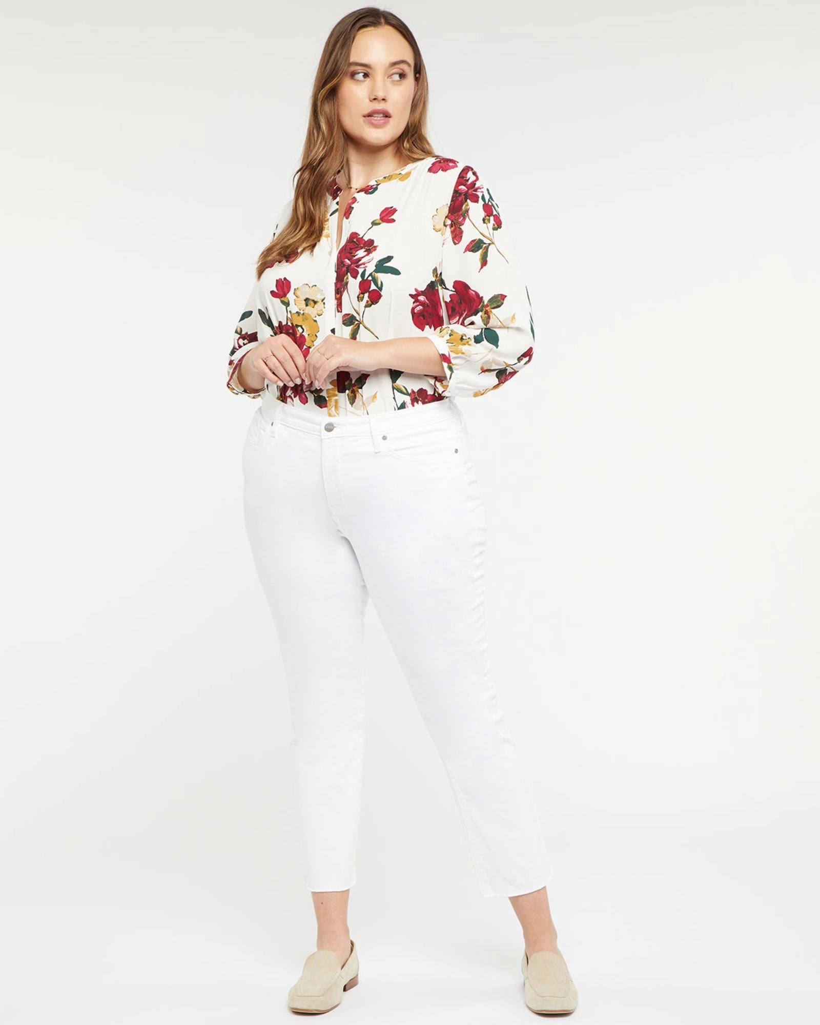 Daily Musthave Effortless Layer Sheri Ankle Fray Jeans | Optic White
