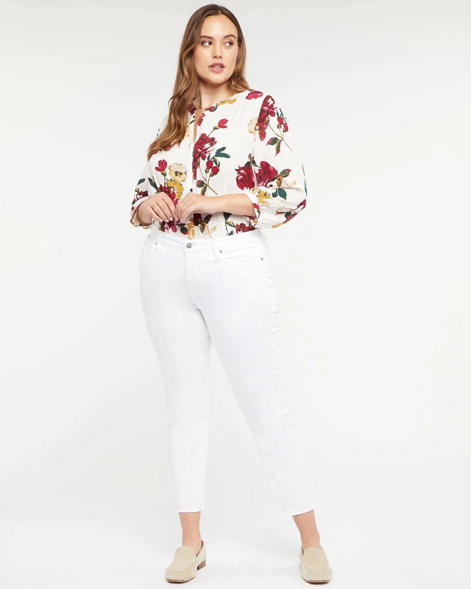 Artist Vibe Smooth Outfit Plan Sheri Ankle Fray Jeans | Optic White