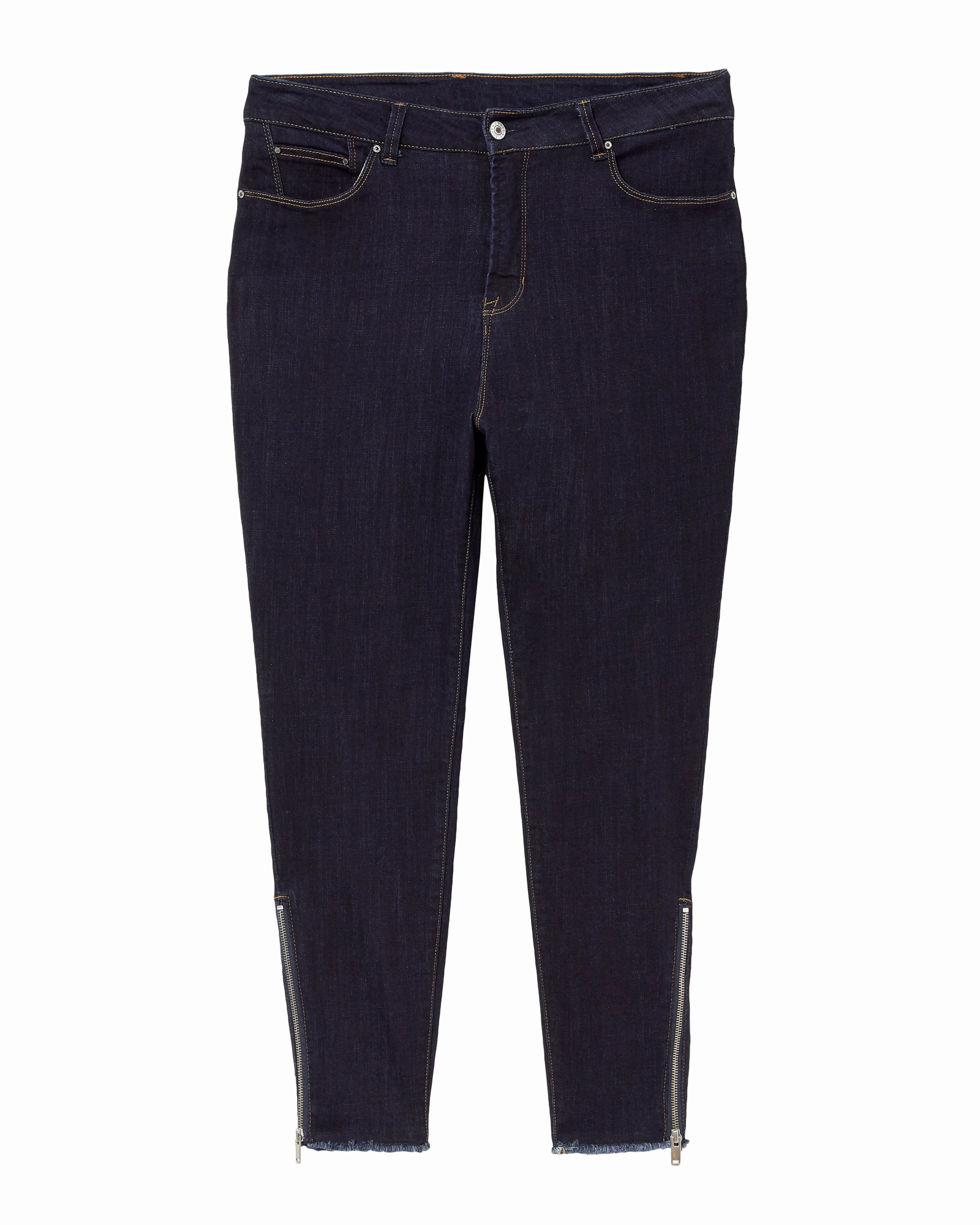 Timeless Wear Relaxed Look Fulton Skinny Zipper Jean | Dark Wash