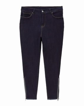 Timeless Wear Relaxed Look Fulton Skinny Zipper Jean | Dark Wash