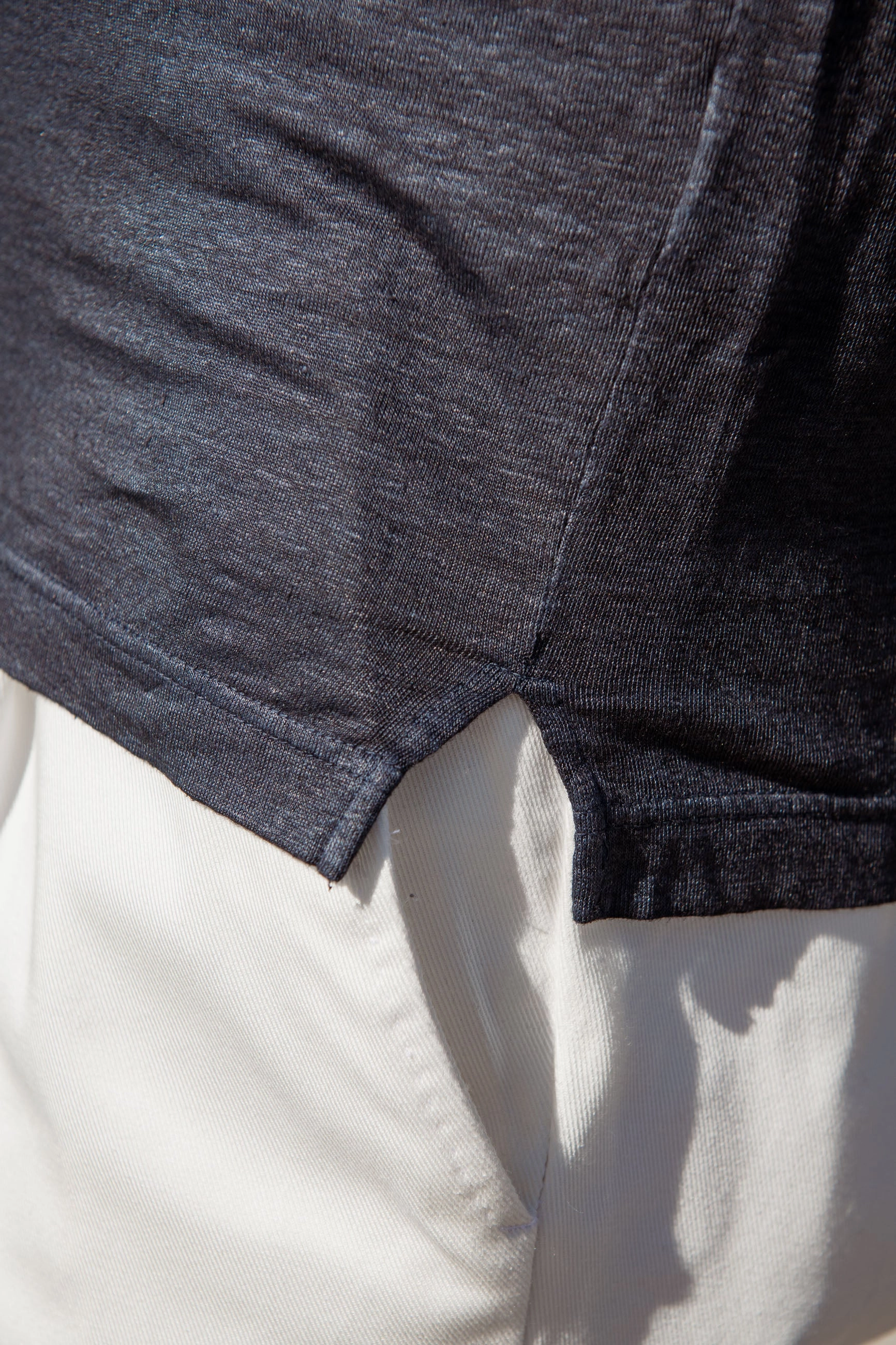 Simple Wear Blue linen t-shirt - Made in Italy