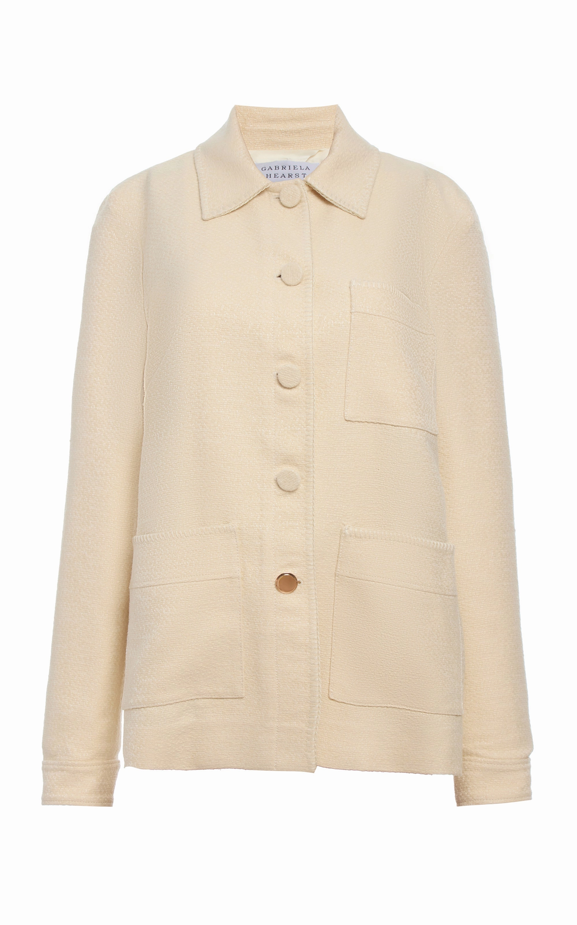 Ulu Chore Jacket in Ivory Silk Tweed All Day Comfort Design