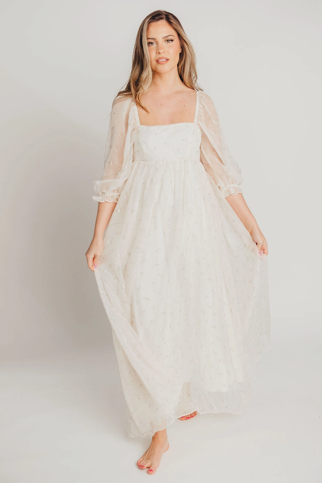 Fashionable appearance Mona Maxi Dress with Smocking in Butter Floral - Bump Friendly & Inclusive Sizing (S-3XL)