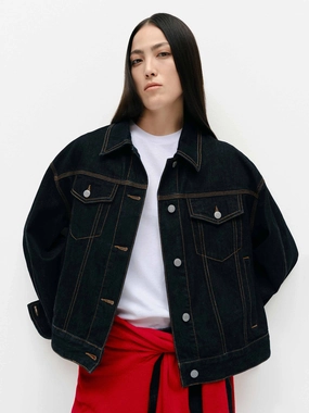 Cotton Blend Cropped Jacket Spark Skill