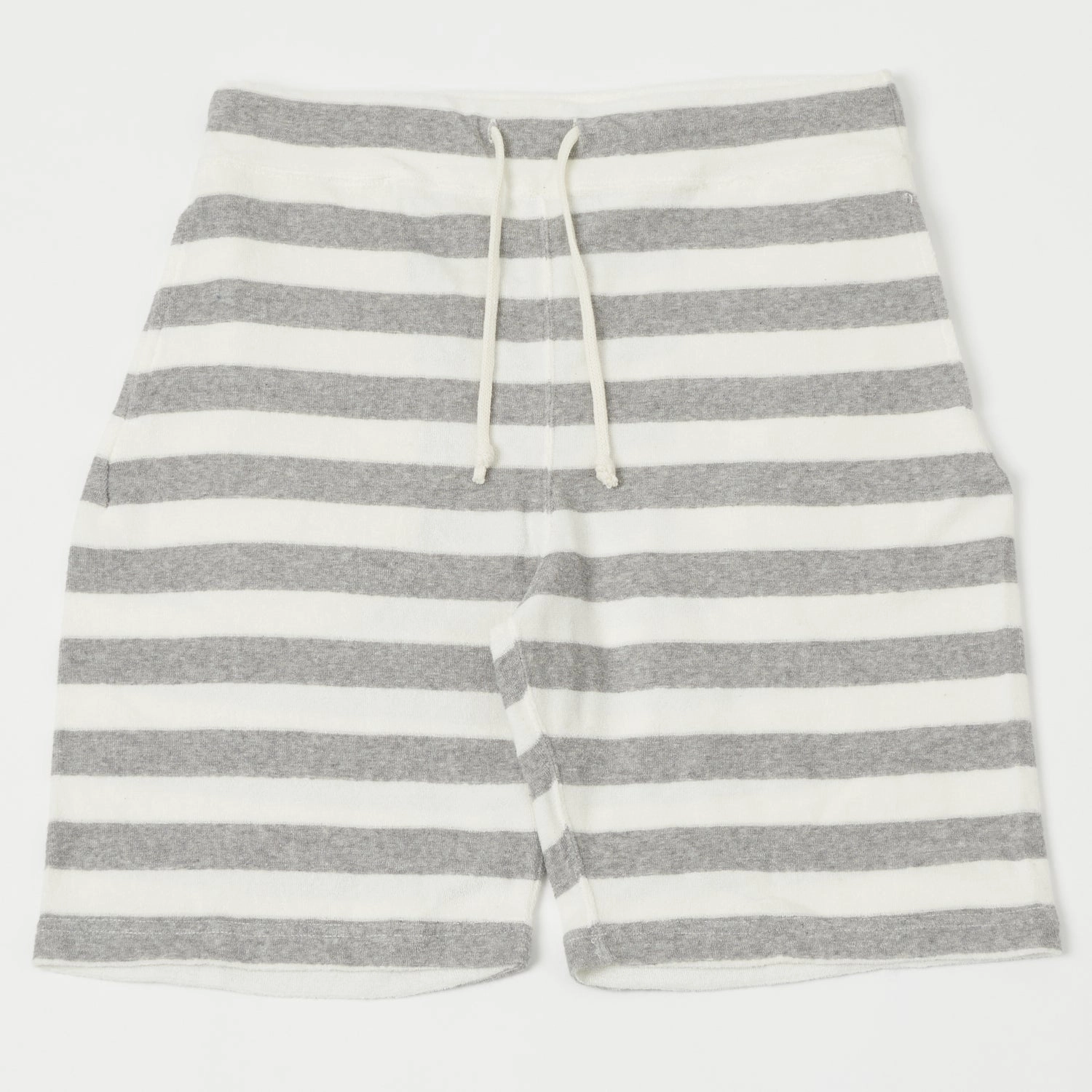 Beach-Ready Look Dubbleworks Pile Border Shorts - Grey Stripe