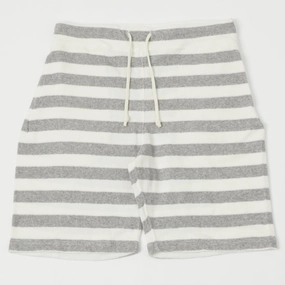 Beach-Ready Look Dubbleworks Pile Border Shorts - Grey Stripe