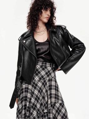 Weather Shield Cropped Faux Leather Jacket
