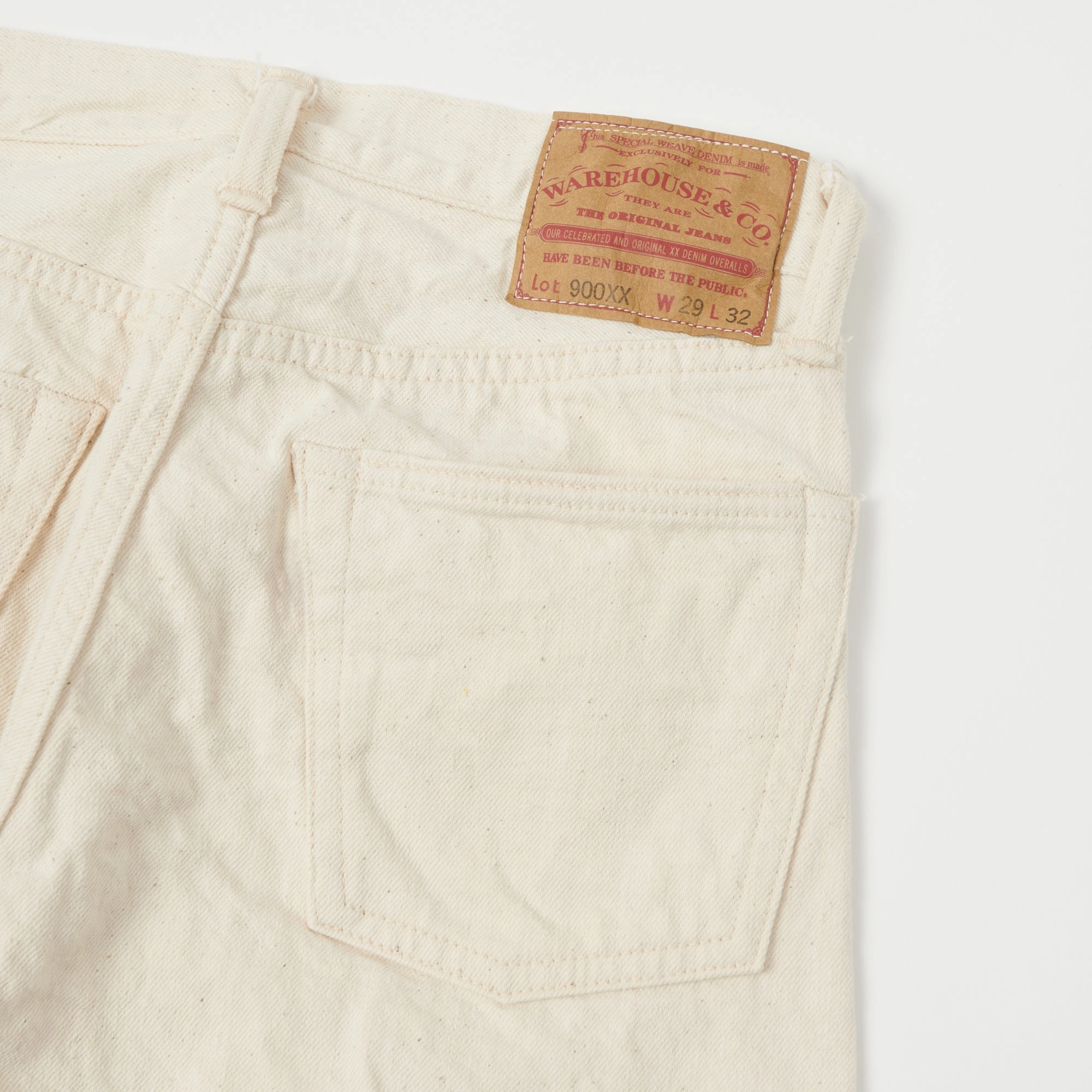 Stretch Classic Gym Ready Simple Touch Warehouse & Co 900XX Slim Tapered Jean - Ecru One Wash