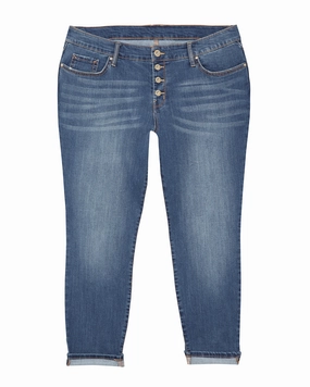 Simple Fashion Always Stylish Naomi Button Fly Skinny Jean | Medium Wash