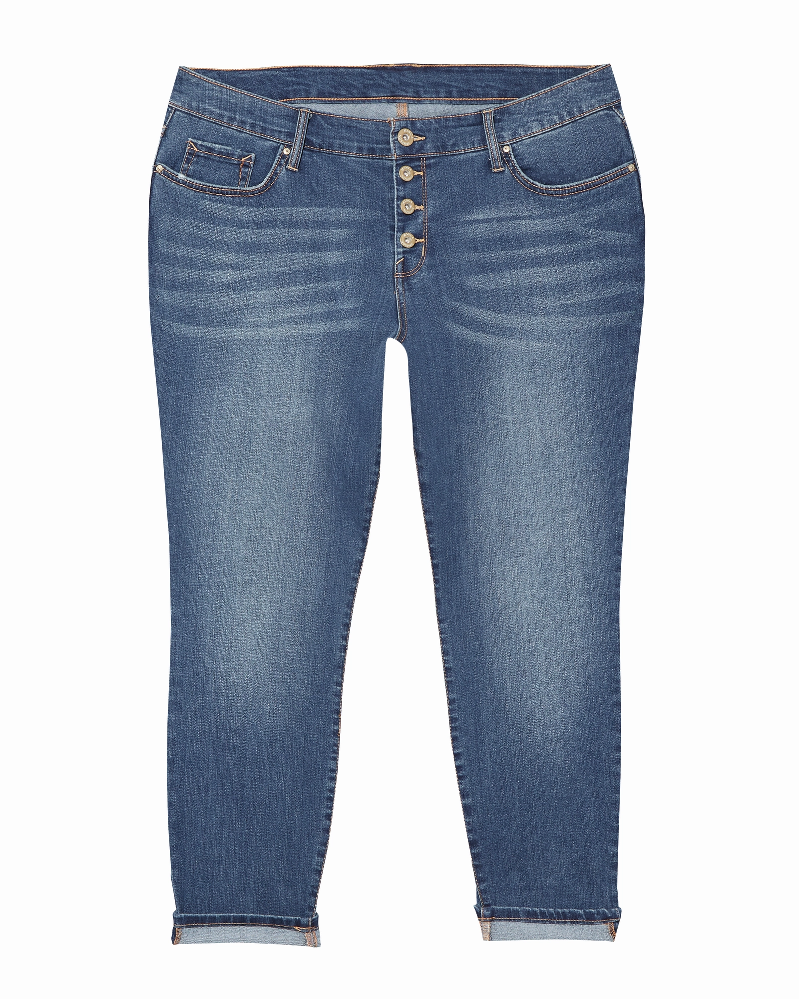 Simple Fashion Always Stylish Naomi Button Fly Skinny Jean | Medium Wash