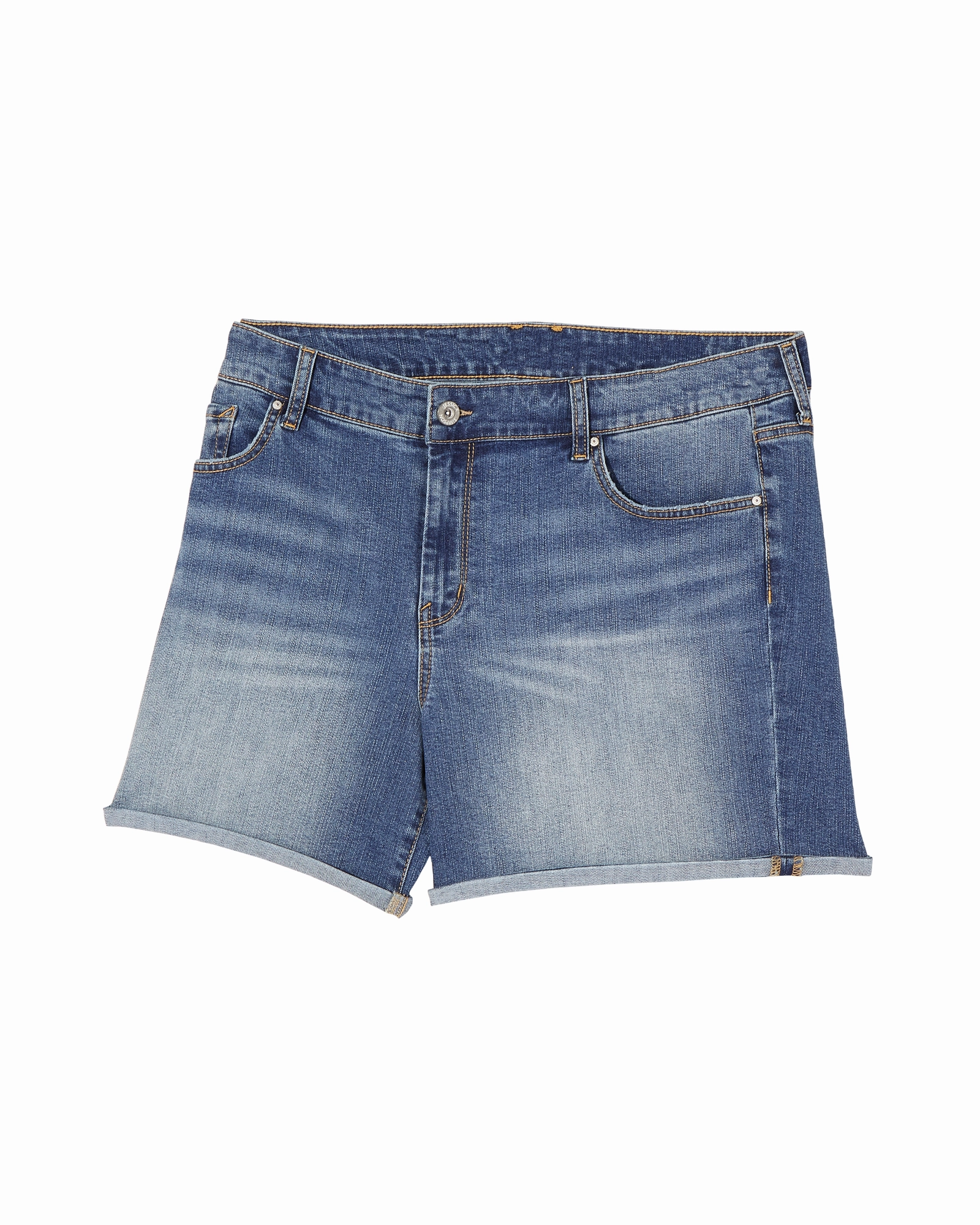 Modern Traveler Gear Sunny Vibes Utility Fit Naomi Cuffed Shorts | Medium Wash