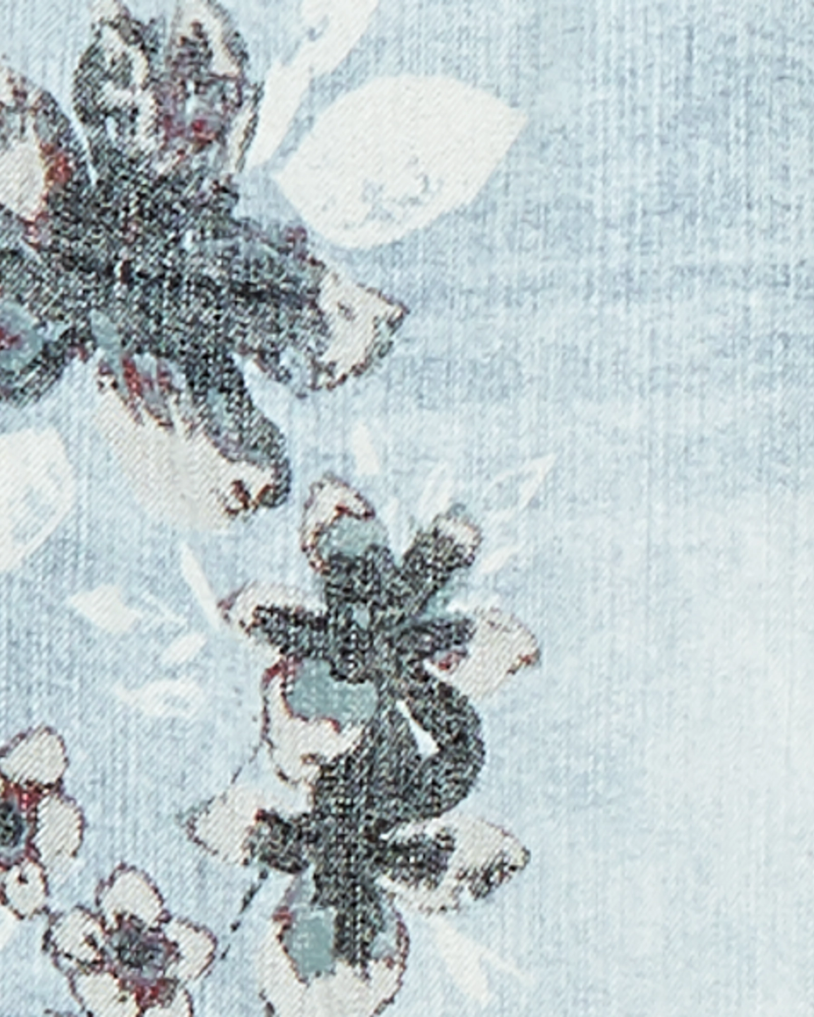 Naomi Rolled Ankle Jean with Floral Design | Light Wash / Navy Comfy Silhouette City Approved