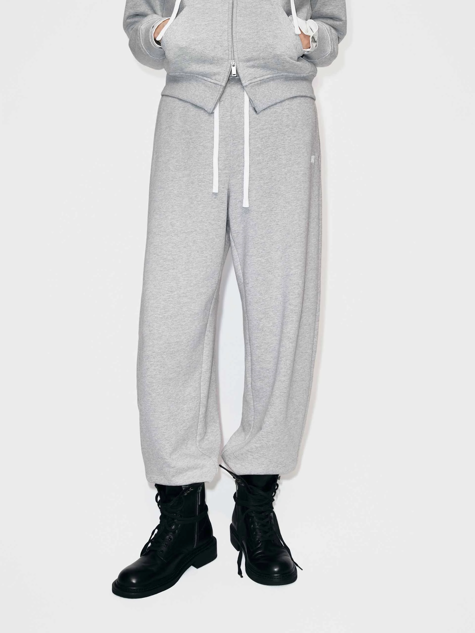 Stylish Waistband Layer-Friendly Cotton Drawstring Detail Pants