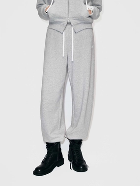 Stylish Waistband Layer-Friendly Cotton Drawstring Detail Pants