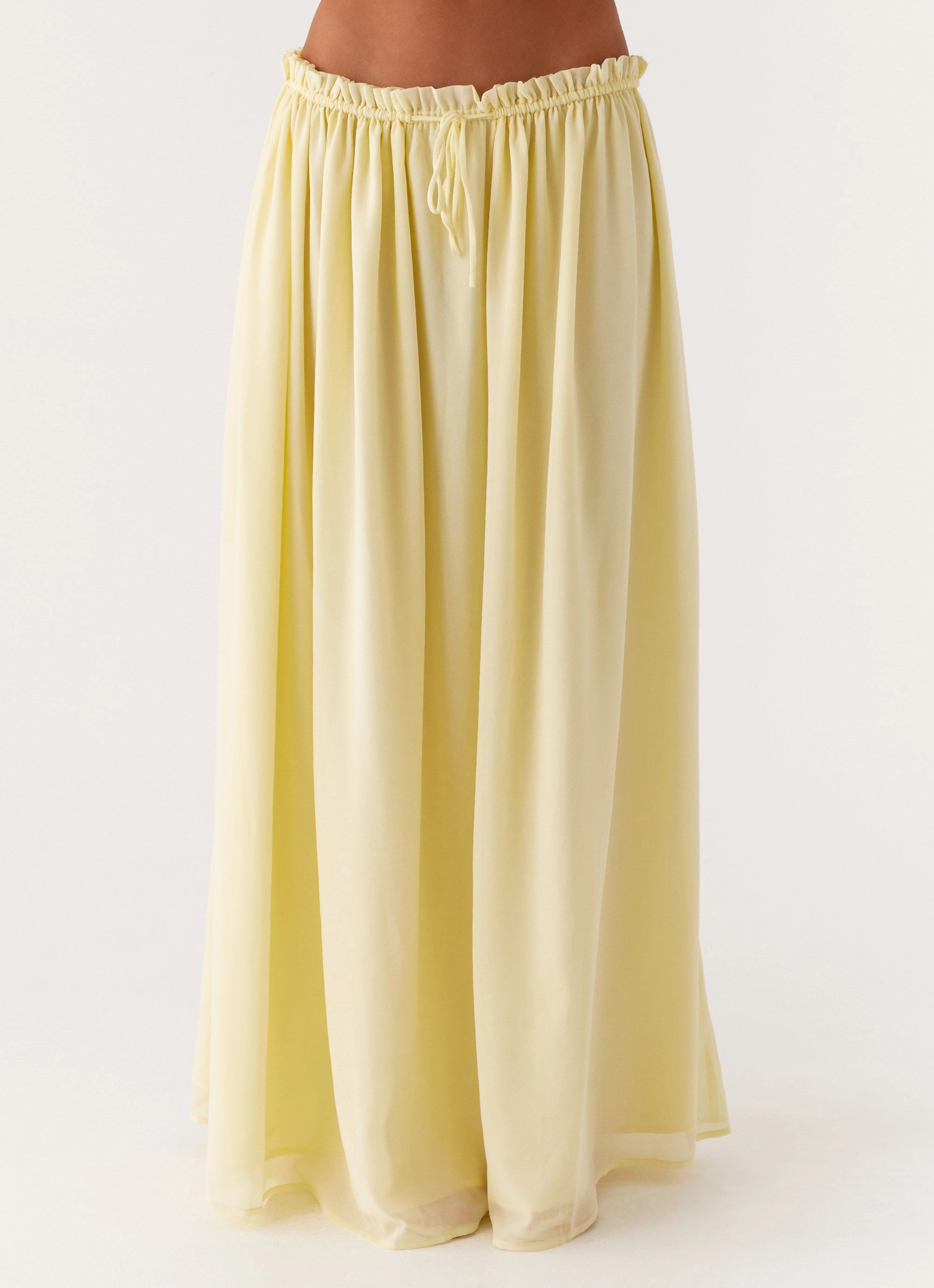 Zaya Maxi Skirt - Yellow Slim Fit Band