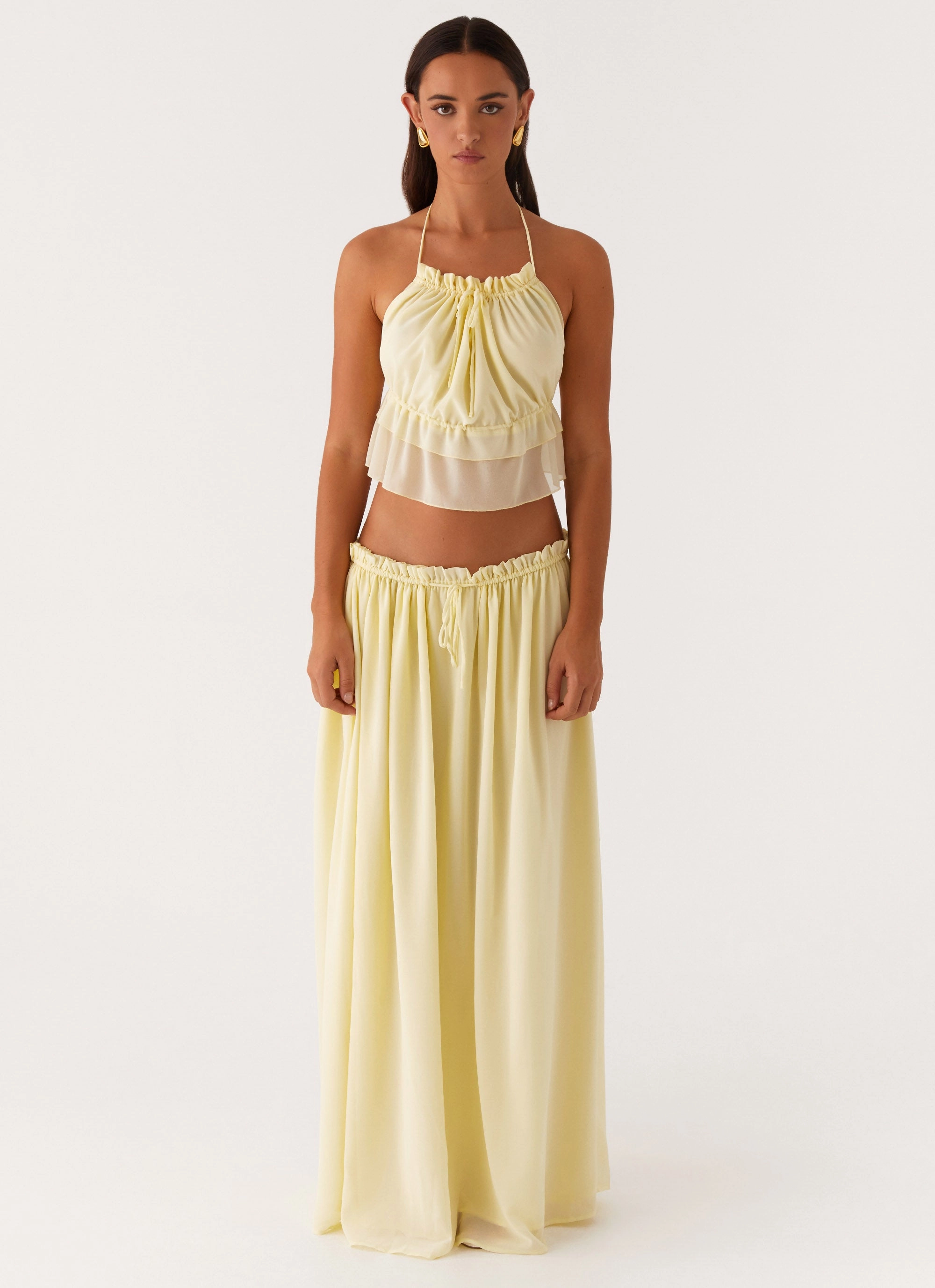 Trendy Mood Quick Wear Zaya Maxi Skirt - Yellow