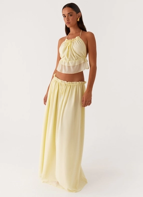 Zaya Maxi Skirt - Yellow Casual Feel