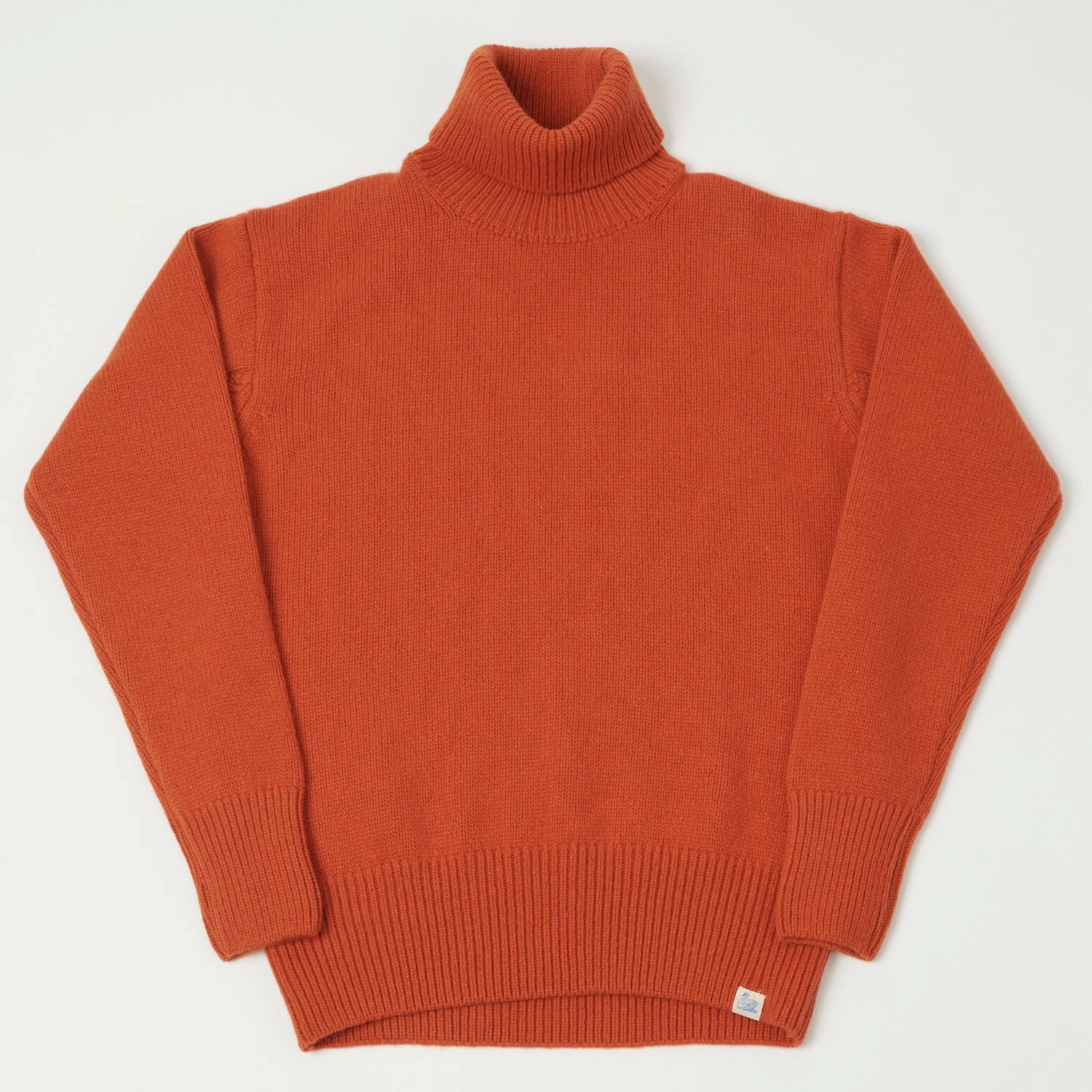 Merz b. Schwanen 'Good Basics' Wool Cashmere Knit Turtleneck - Rust Low Impact Manufacturing