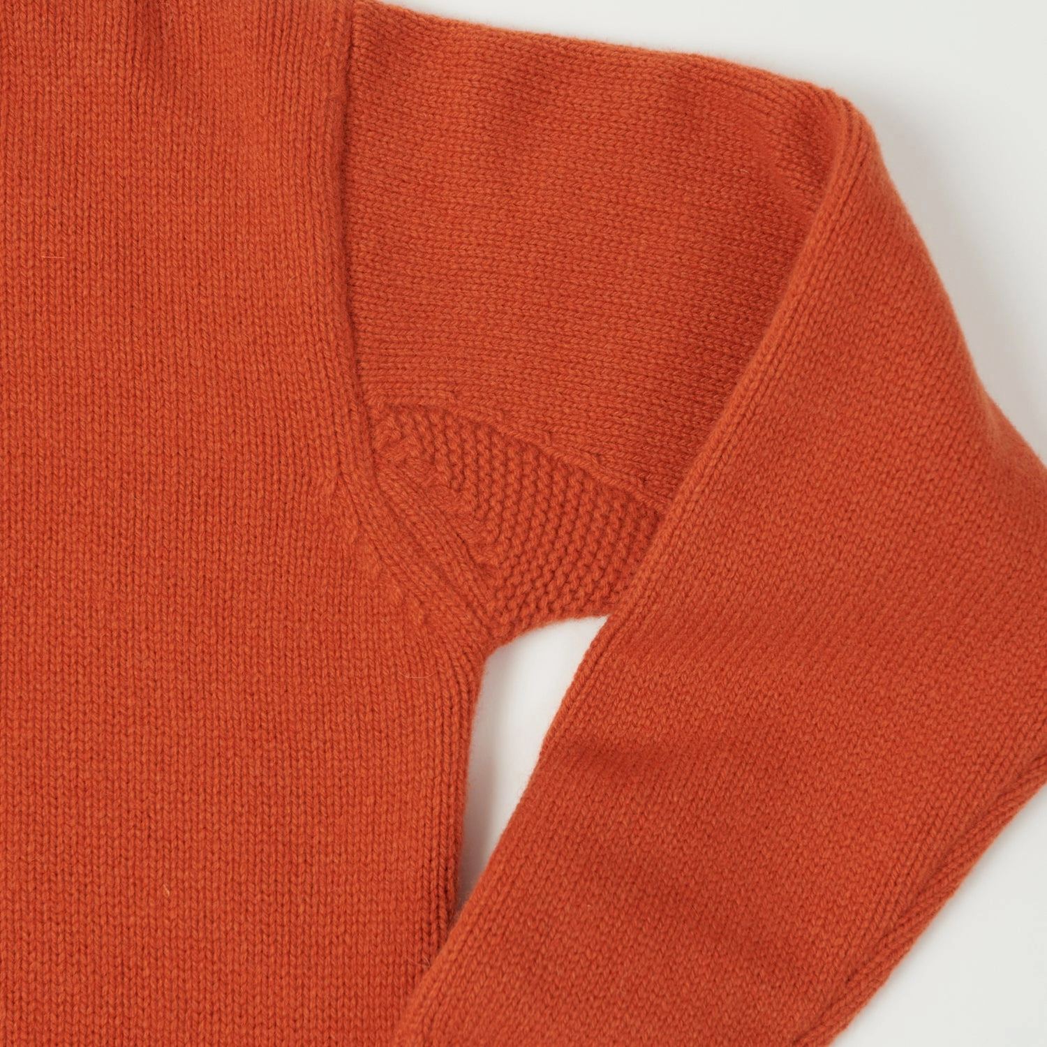 Loop Back Finish Knit Reinforced Edges Merz b. Schwanen 'Good Basics' Wool Cashmere Knit Turtleneck - Rust