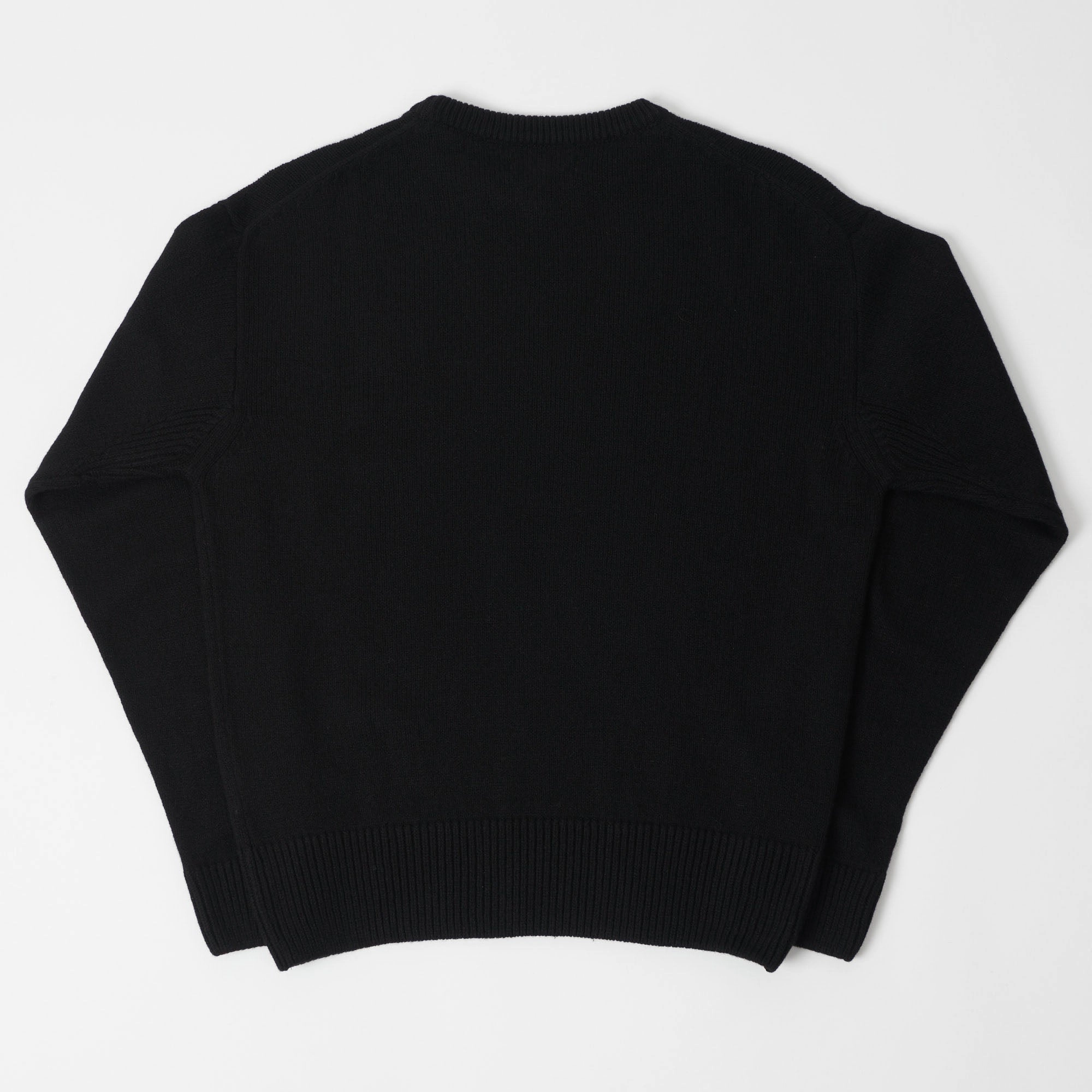 Merz b. Schwanen 'Good Basics' Recycled Cashmere Pullover - Deep Black Chic Casual Outfit Brushed Inner Lining