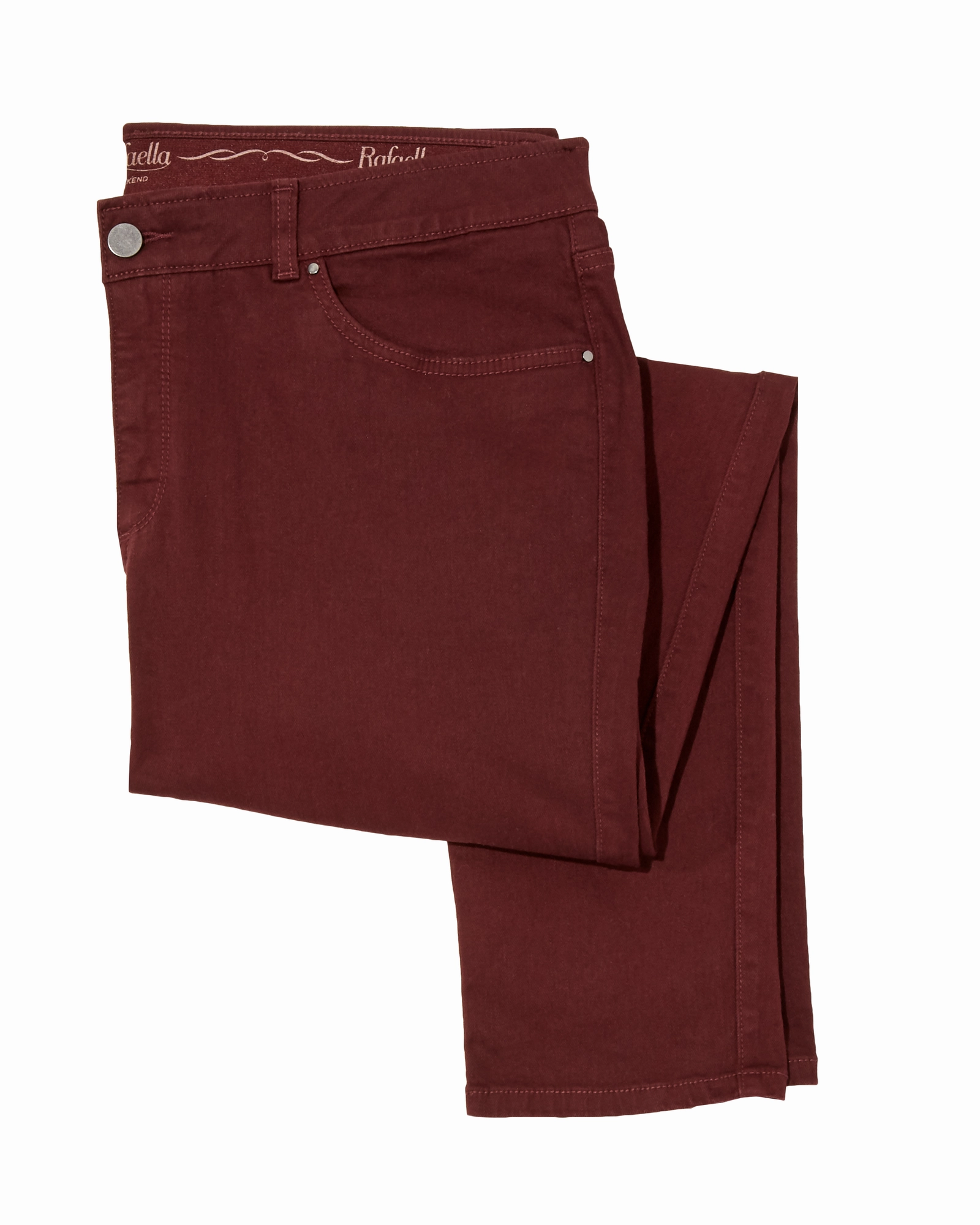 Broome Skinny Jean | Burgundy Relaxed Thigh Cut Road Trip Bold Look Smart Casual