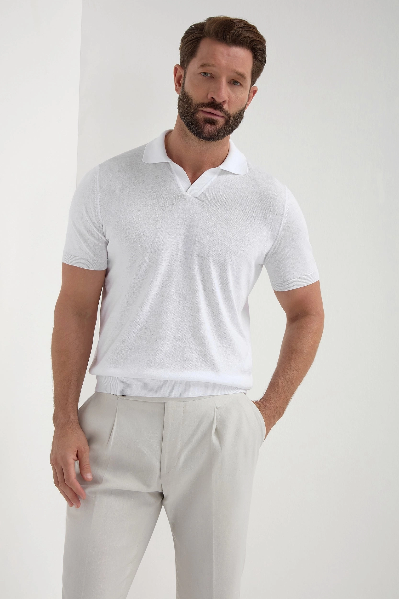 Subtle Fit White polo - Made in Italy