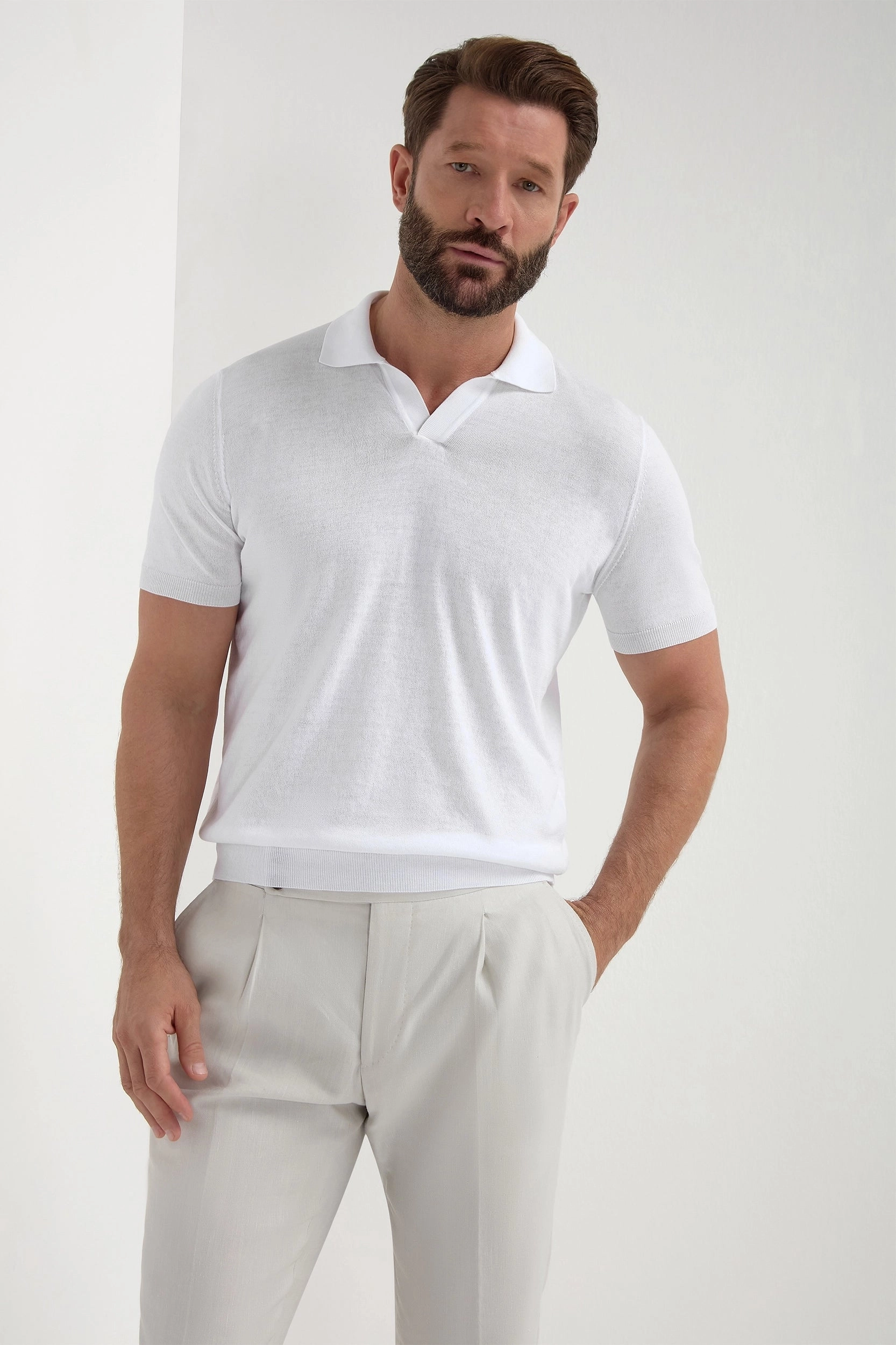 White polo - Made in Italy AirflowOptimized Pattern