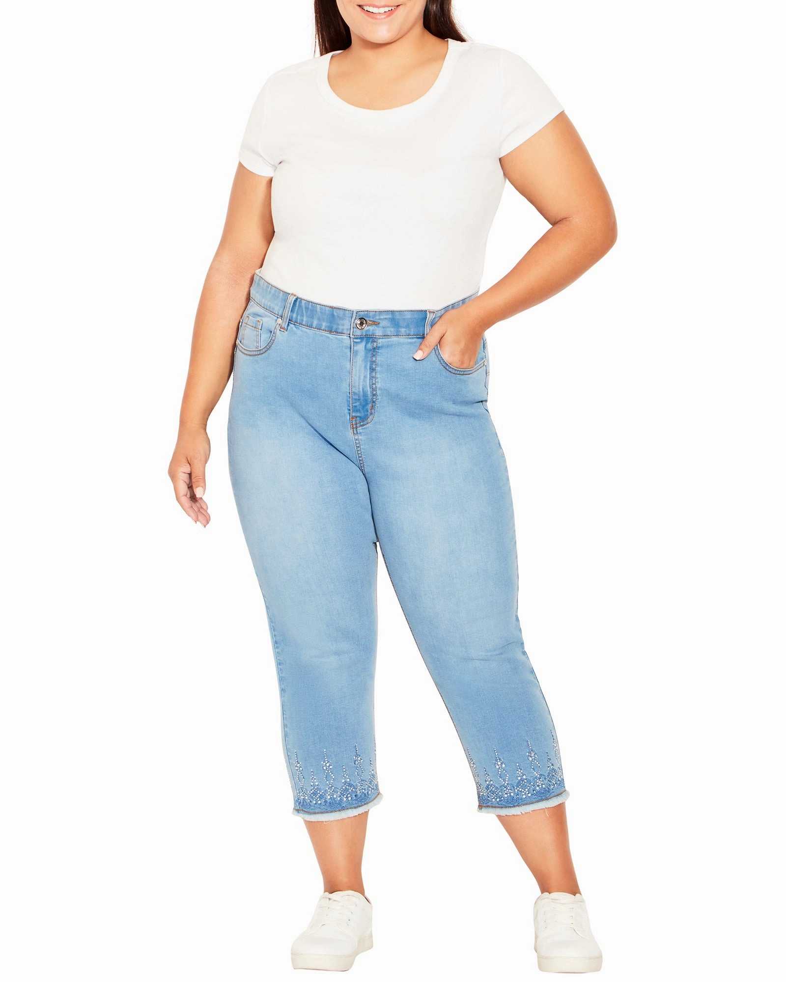 Perfect Length Design Nikita Crop Jean | Light Wash