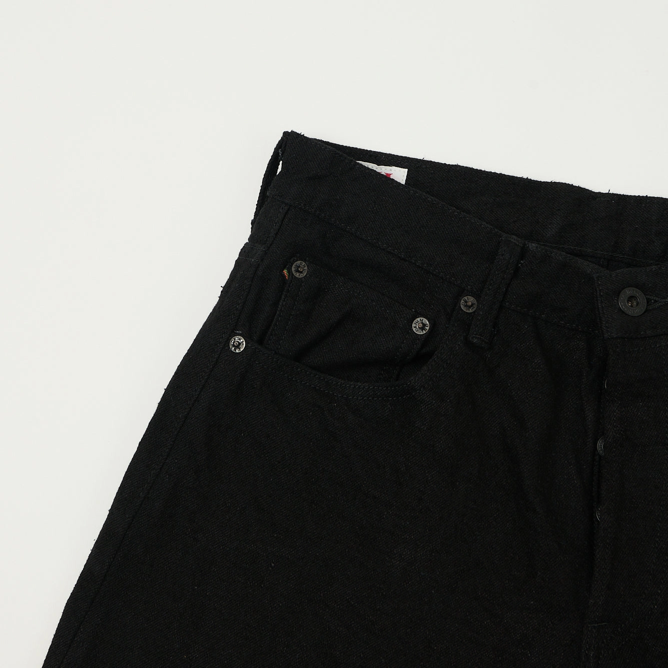 Minimalist Night Out Smooth Family Style Slim ONI Denim 222-CCDBKBK 'Crushed Concrete Denim' 15oz Extra Wide Straight Jean - Black