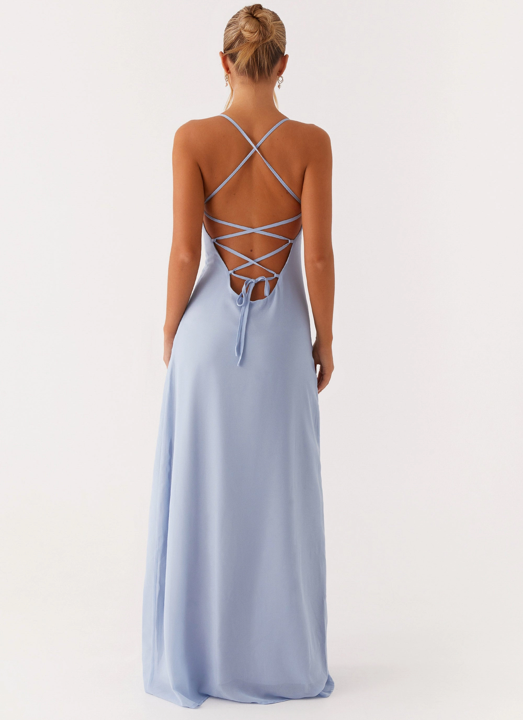 Confident Mood Aveline Bustier Maxi Dress - Blue