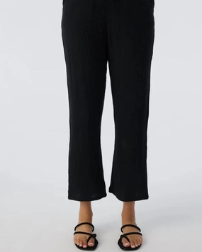 Daily Mix Earthy Music Event O'Neill Brenda Double Gauze Pants in Black | Black