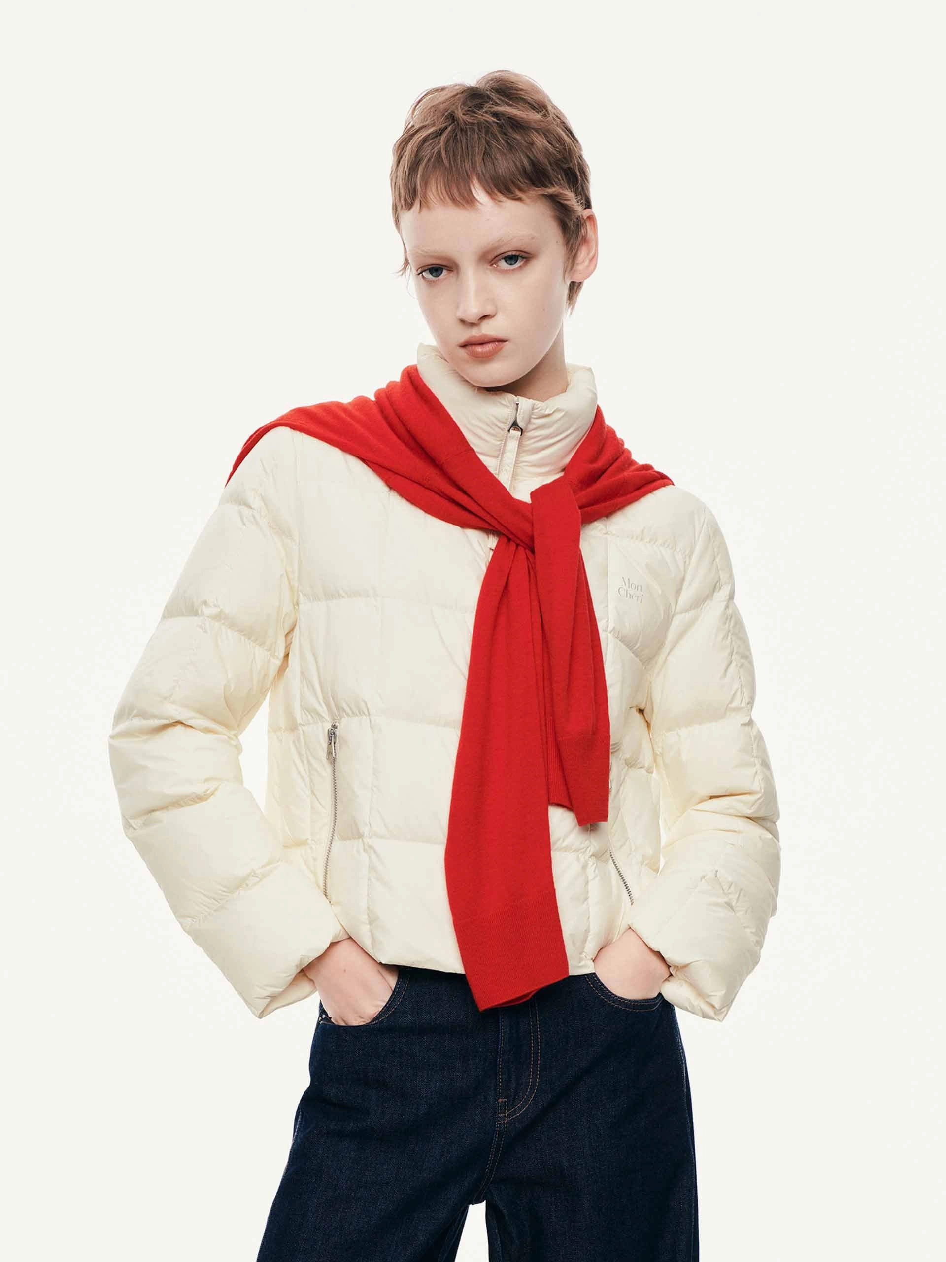 Heavy Duty Buckle Casual Style Lightweight Zipper Down Jacket