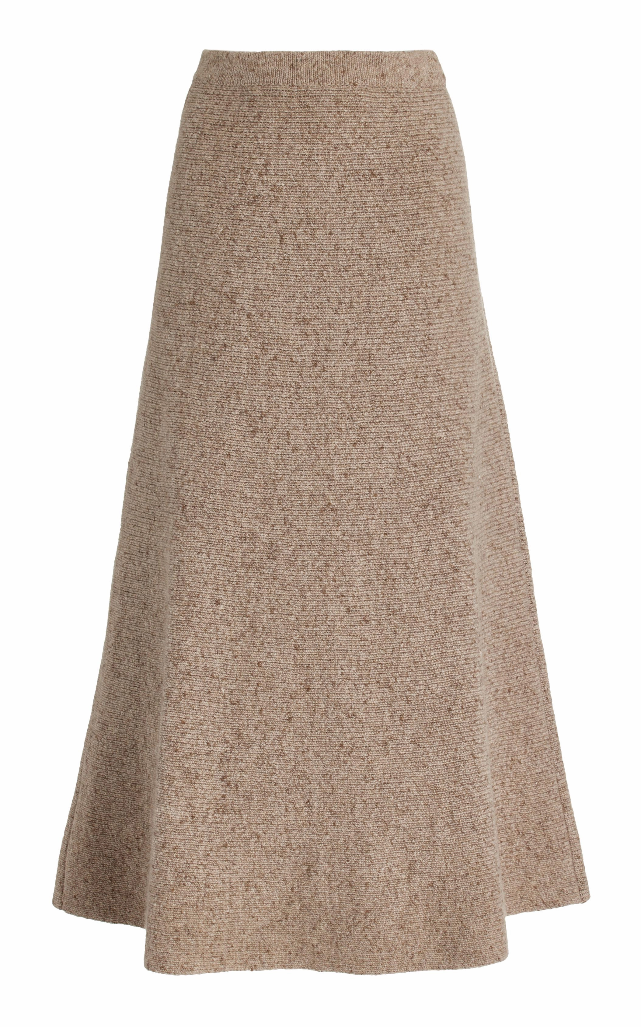 Eden Knit Maxi Skirt in Oatmeal Multi Cashmere Sweater Care Guide