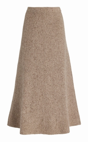 Eden Knit Maxi Skirt in Oatmeal Multi Cashmere Sweater Care Guide