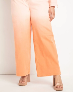 Minimal Fit Ombre Wide Leg Jean | Summer Sun