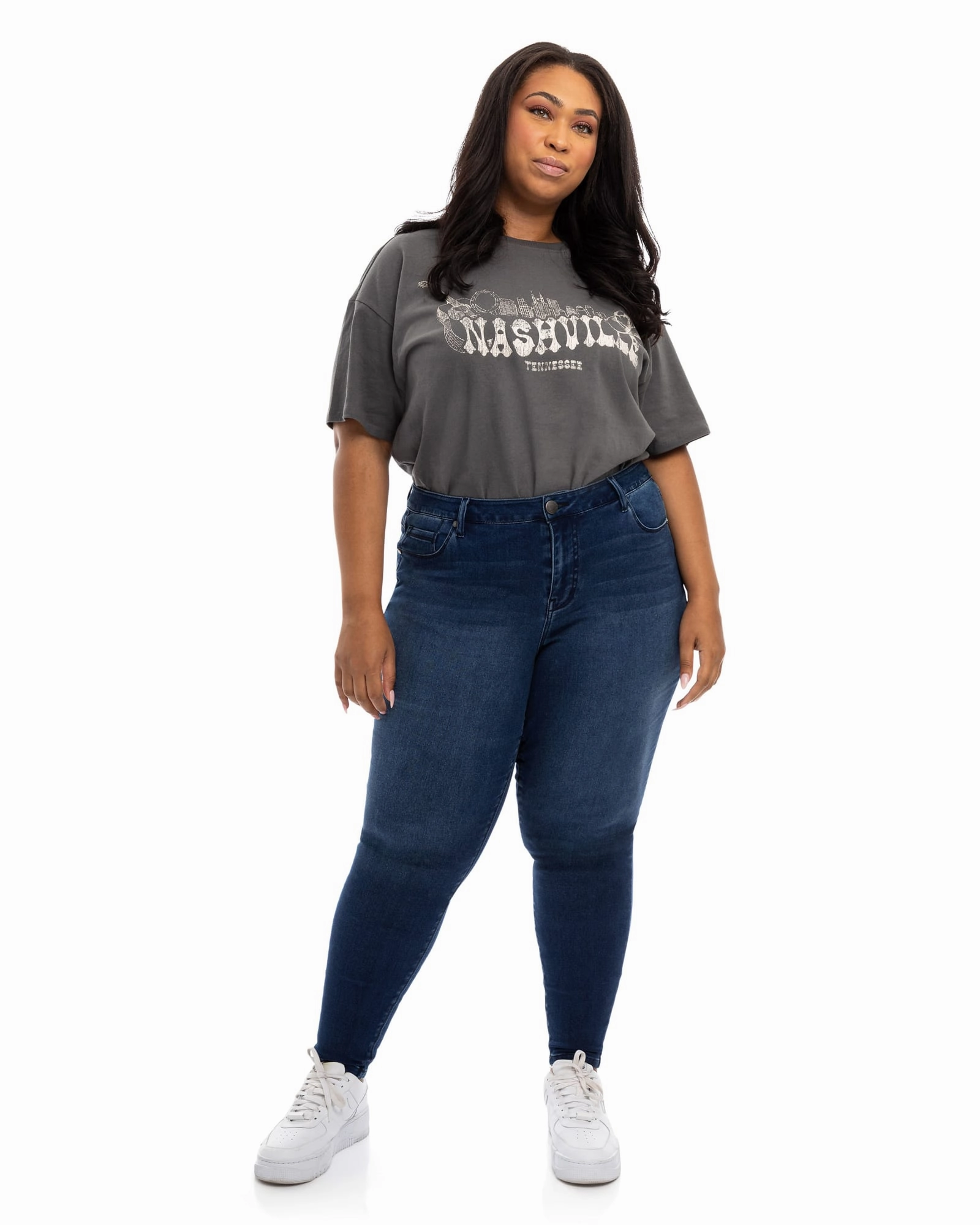 Linda Mid Rise Butter Skinny | Unique Articulated Knee Shape