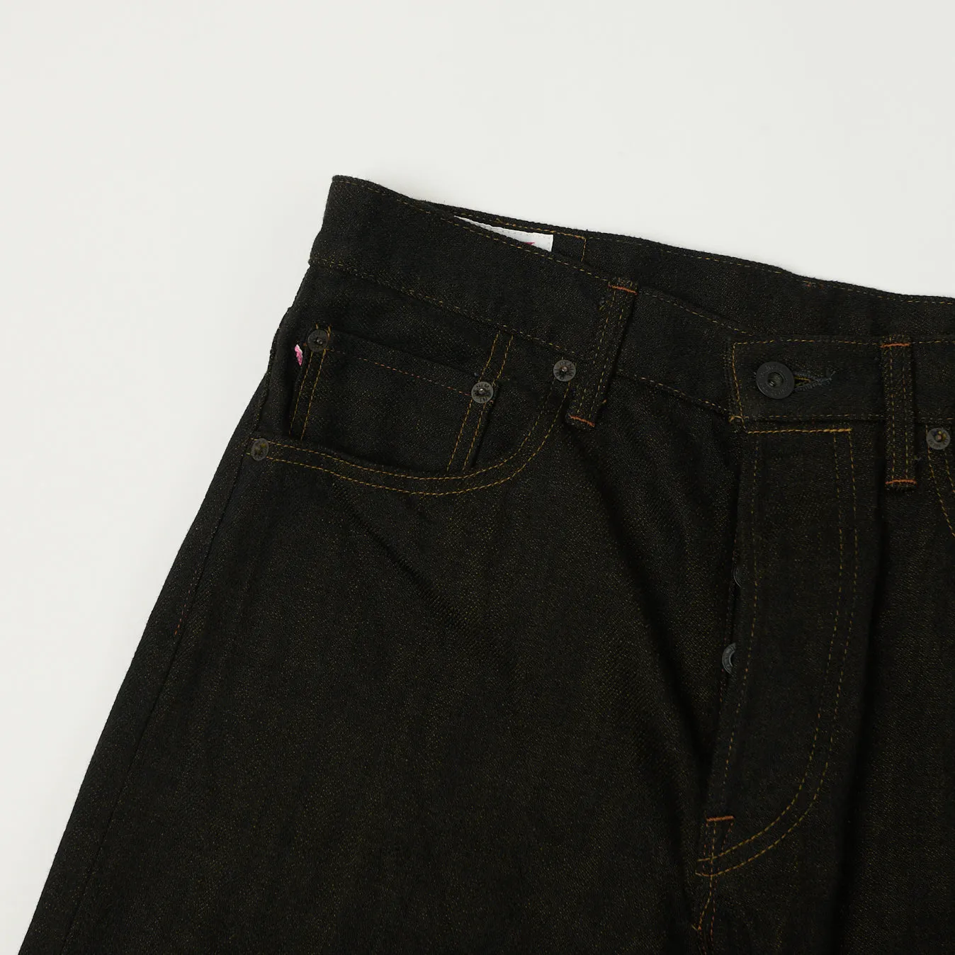ONI Denim 246-BKOL 12.5oz Black x Olive Relaxed Tapered Jean - One Wash Low Effort No Iron Wear