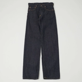 Shopping Day Vibrant Office Wear Button Fly Closure ONI Denim 022-HJS 12oz Drop Needle Wide Straight Jean - One Wash