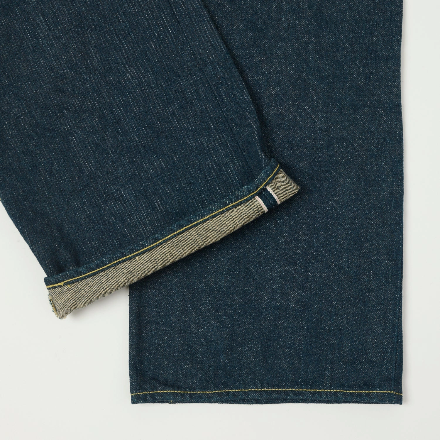 Multi Purpose Pockets ONI Denim 200 Ishikawadai 15oz Wide Straight Jean - One Wash