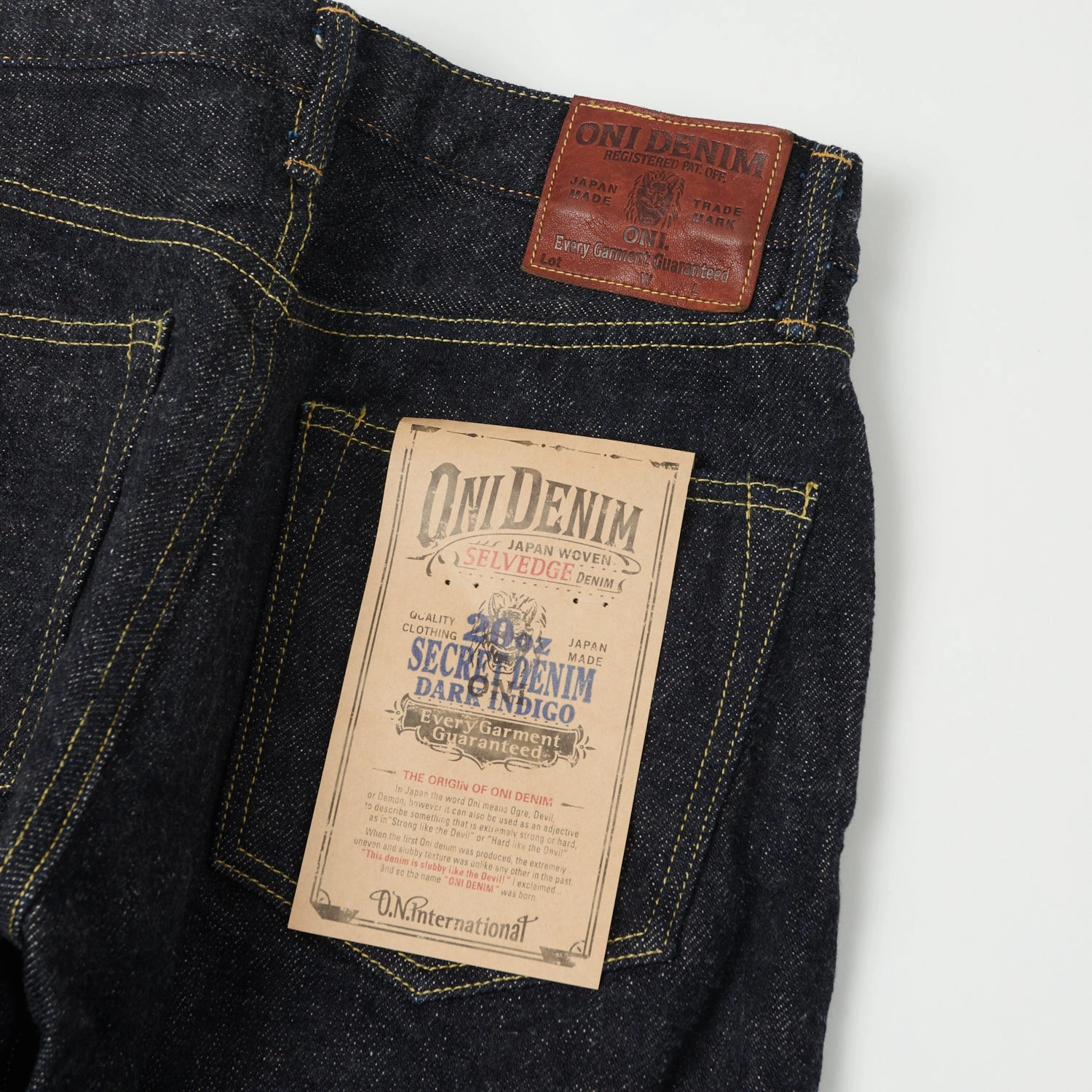 Basic Comfort ONI Denim 246-DIZR 20oz 'Dark Indigo Secret Denim' Relaxed Tapered Jean - One Wash