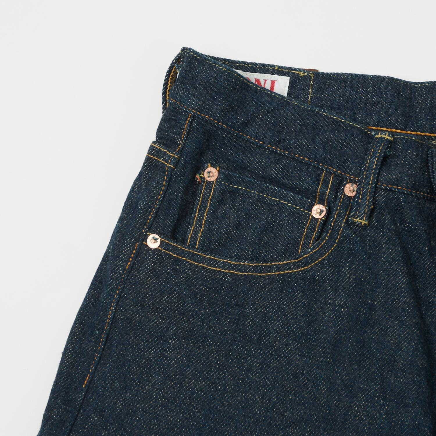 ONI Denim 266ZR-KABEG Secret Denim Kabuki Emi Wide Straight Jean - One Wash Subtle Palette Cropped length